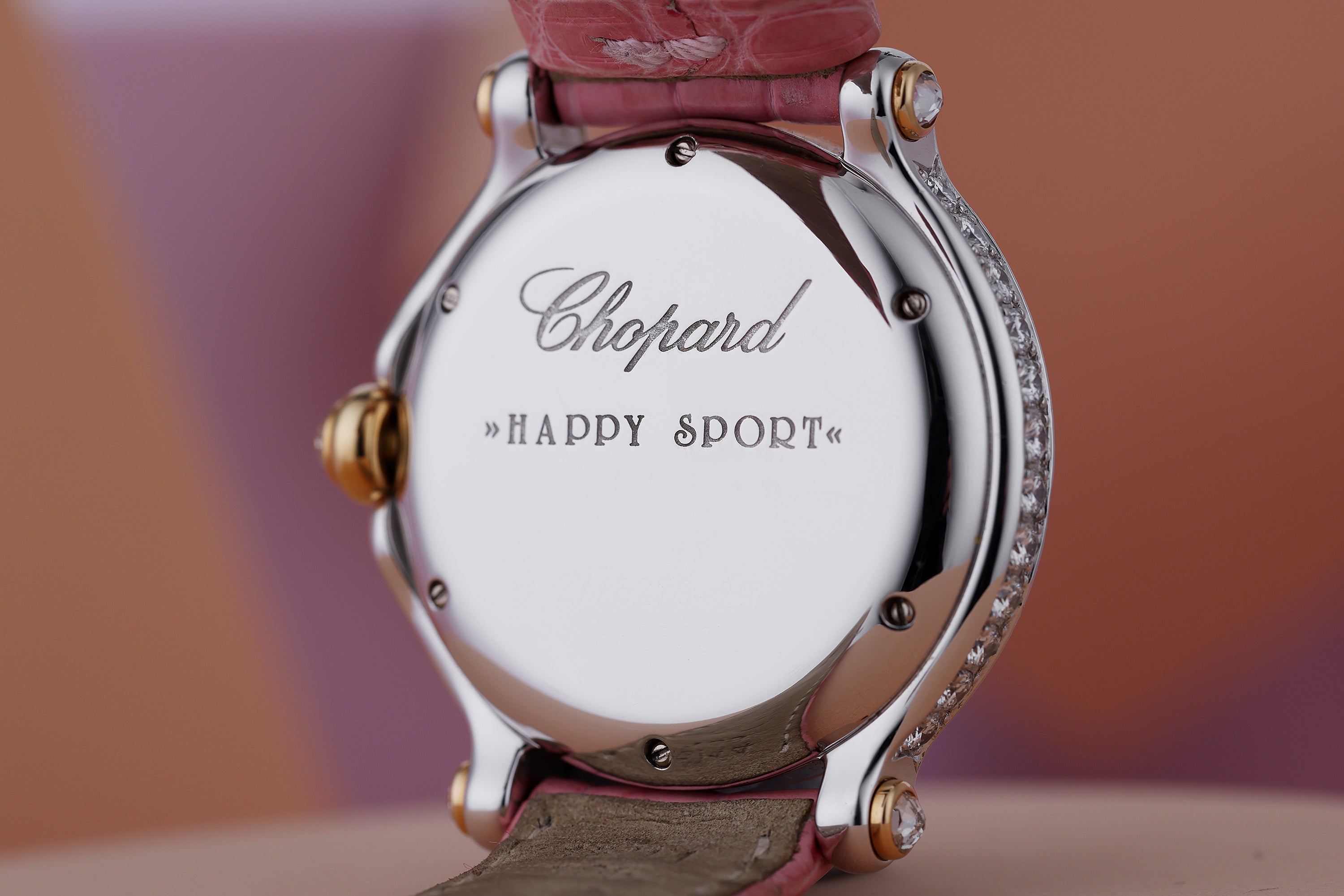 Chopard Happy Sport | REF. 4144 | Pink & White Diamonds | 18k White & Rose Gold