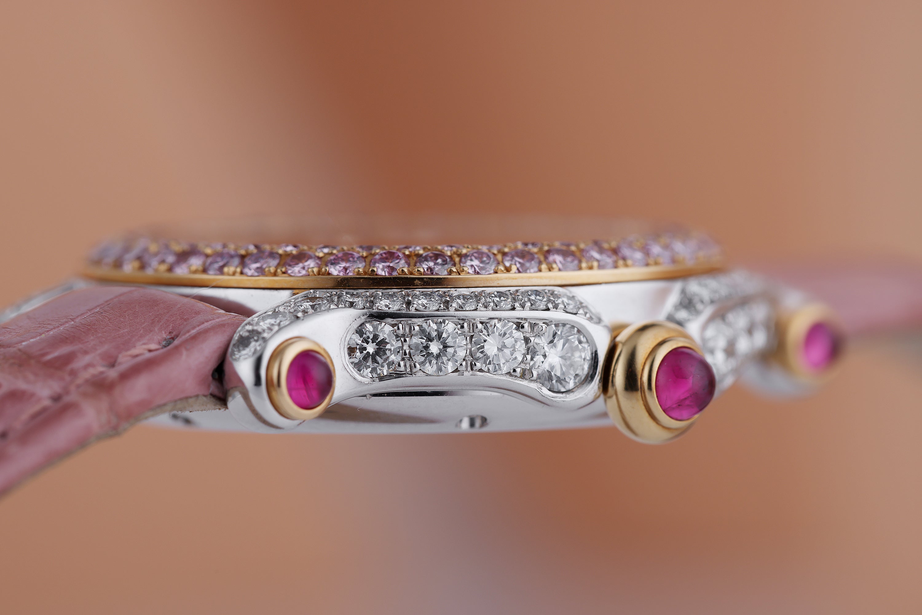 Chopard Happy Sport | REF. 27/6180/401 | Pink Mother of Pearl Dial | Pink & White Diamonds | 32mm | 18k White & Rose Gold