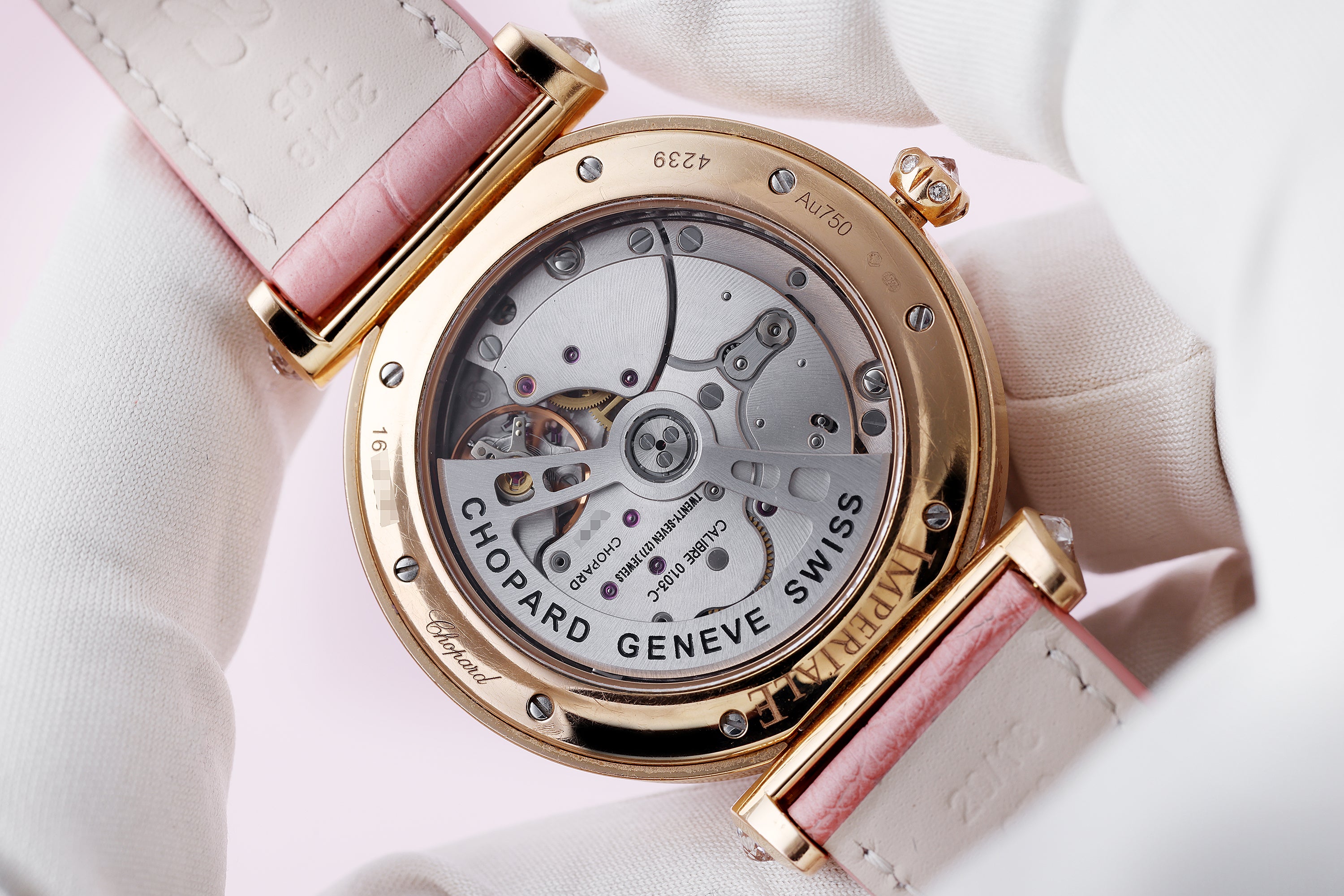 Chopard Happy Diamonds Ladies Watch | REF. 4239 | White & Pink Diamonds | 18k Rose Gold | 40mm