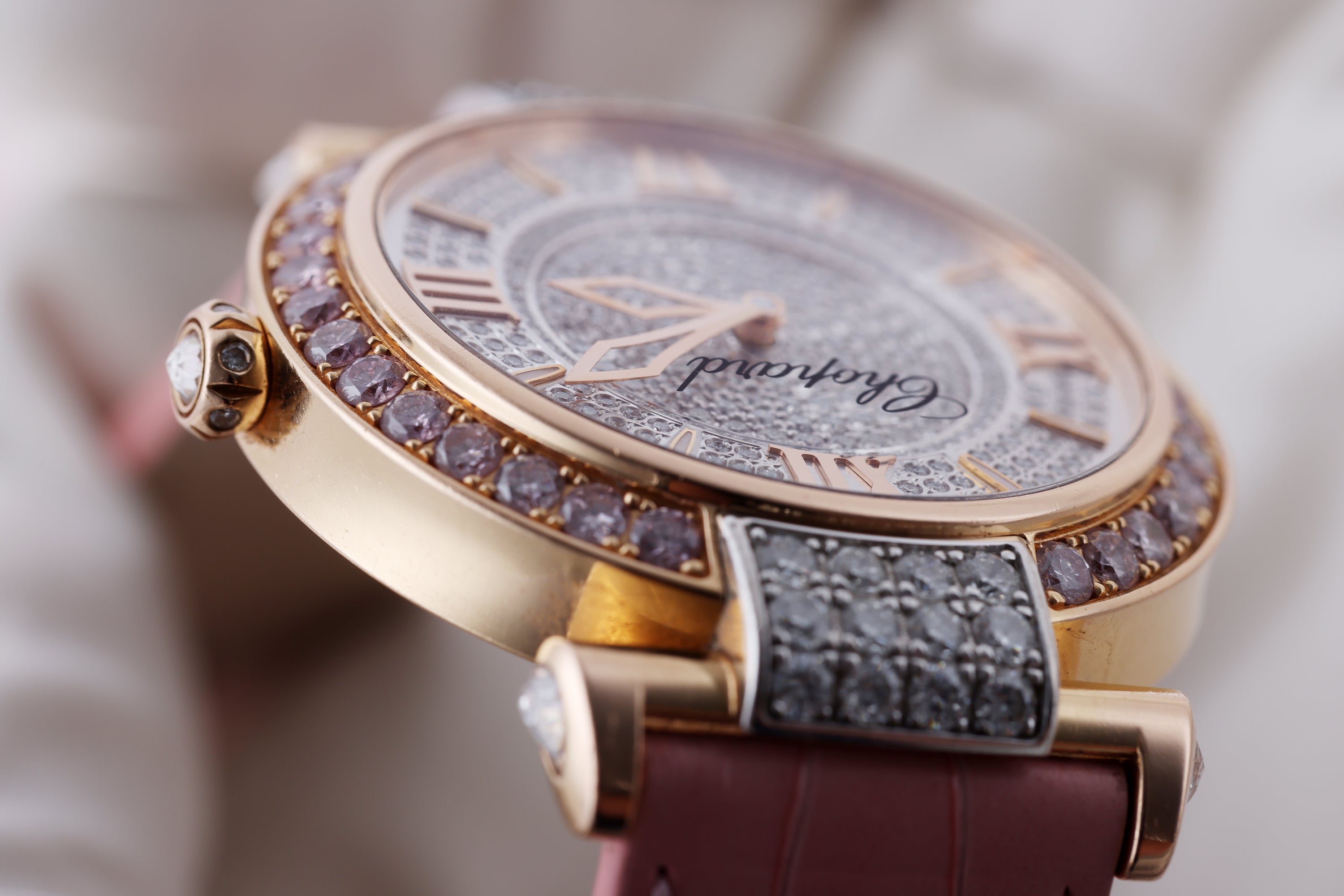 Chopard Happy Diamonds Ladies Watch | REF. 4239 | White & Pink Diamonds | 18k Rose Gold | 40mm
