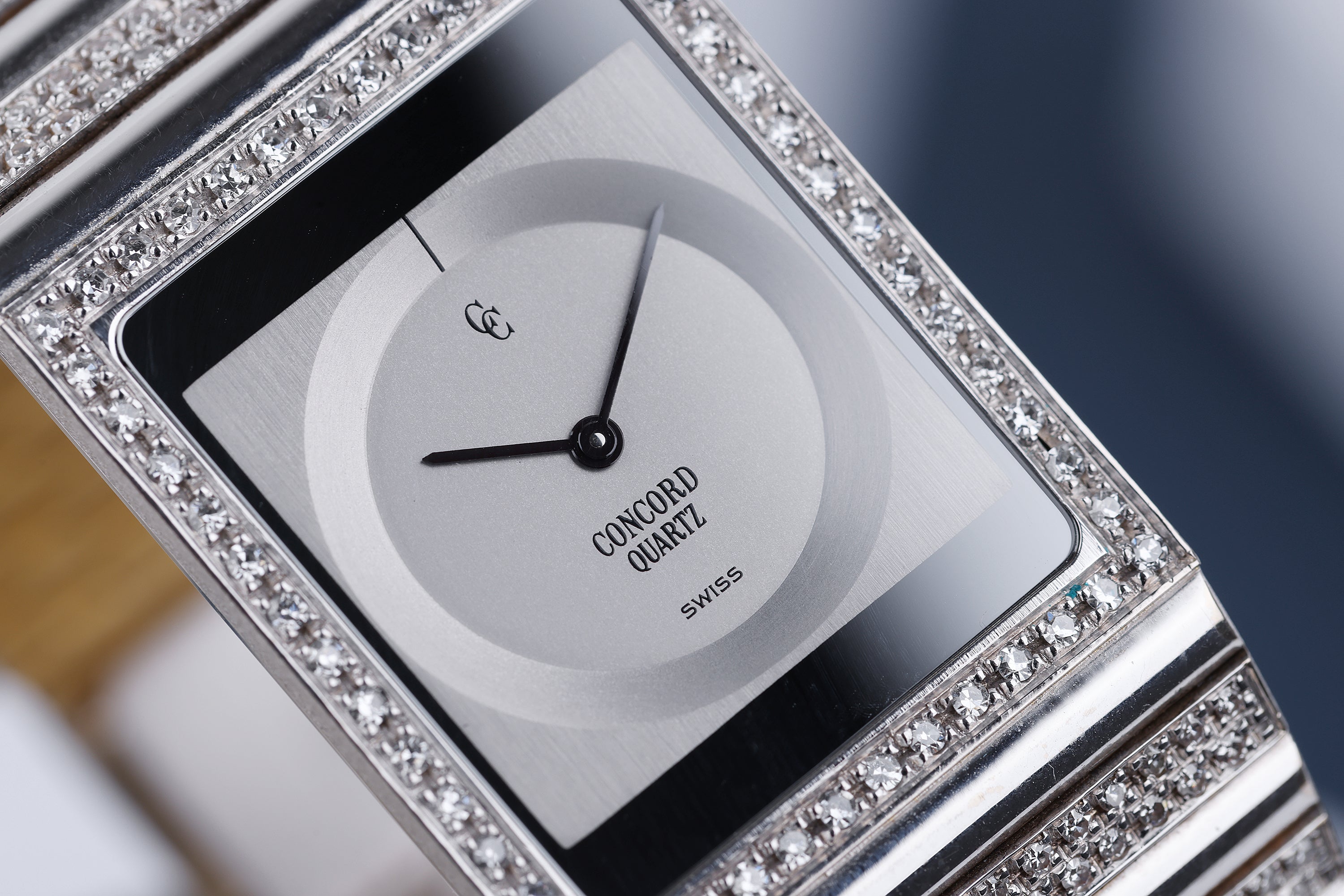 Unworn 1980's Concord Delirium | REF. 61 77 615 | Pave Diamonds | Quartz | 18k White Gold | 24.5mm