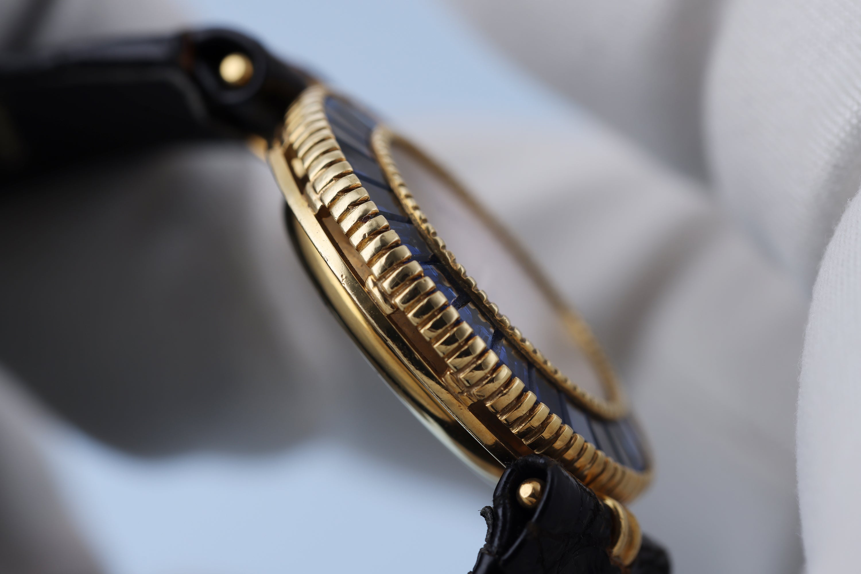 DeLaneau 1980s Vintage Ladies Watch Retailed by Kutchinsky | Pavé Diamond Dial | Sapphire Bezel | 24mm | 1990s