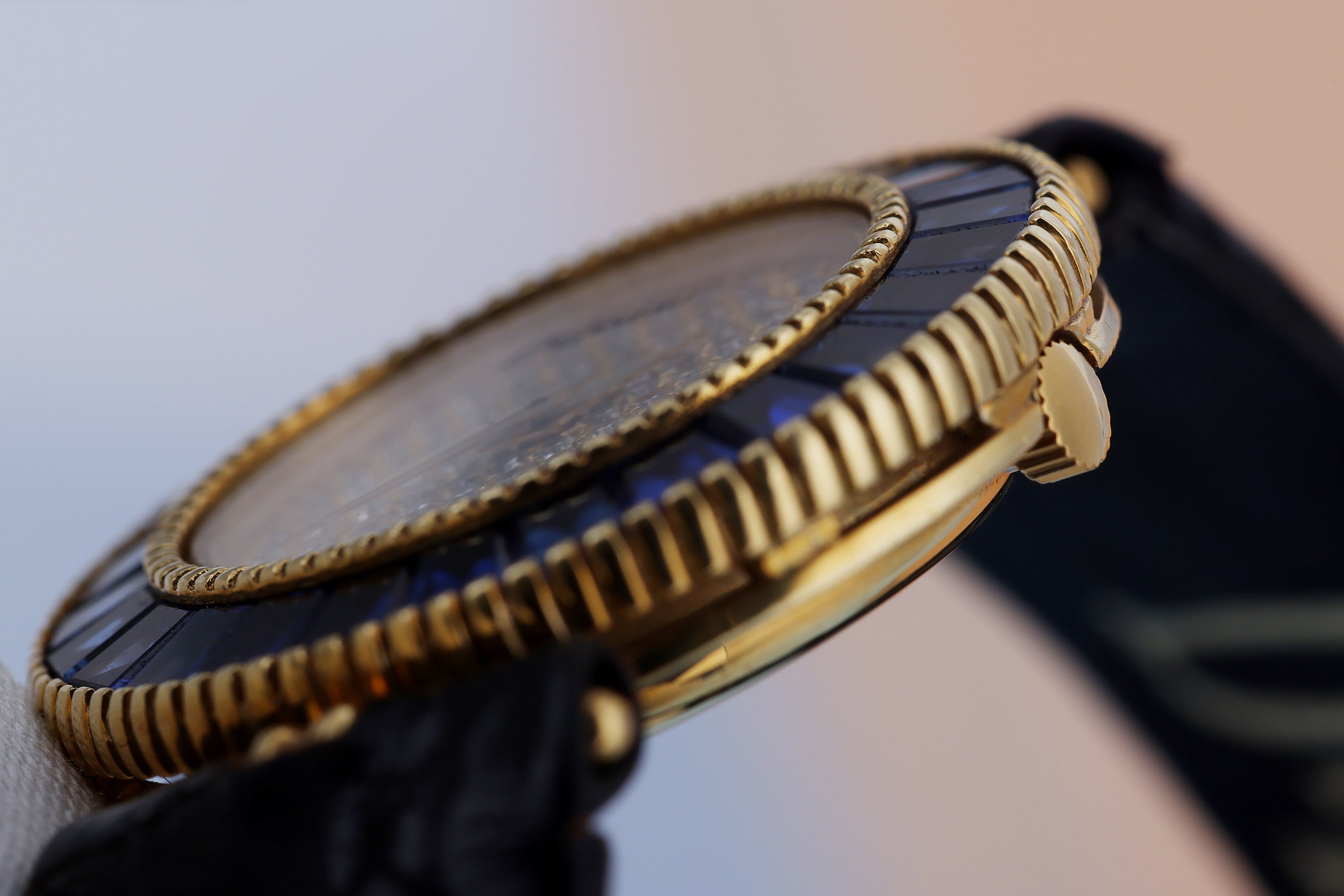 DeLaneau 1980s Vintage Ladies Watch Retailed by Kutchinsky | Pavé Diamond Dial | Sapphire Bezel | 24mm | 1990s