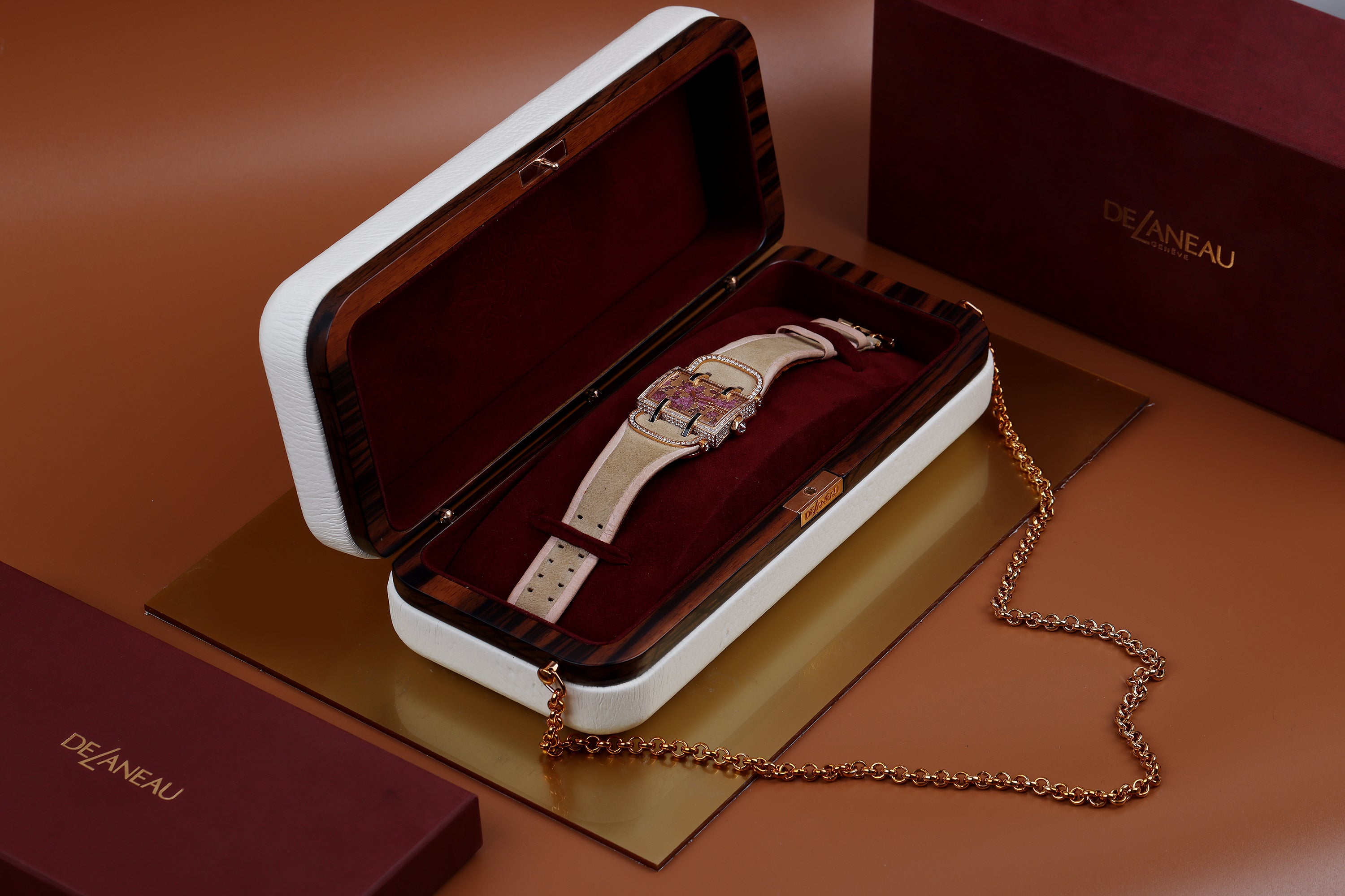 DeLaneau | Atame Cerisier en fleurs | REF. ATAD120.CO RG 78 CER02 04 CAS | Piece Unique | 18k Rose Gold | Box & Papers | RRP £119,900