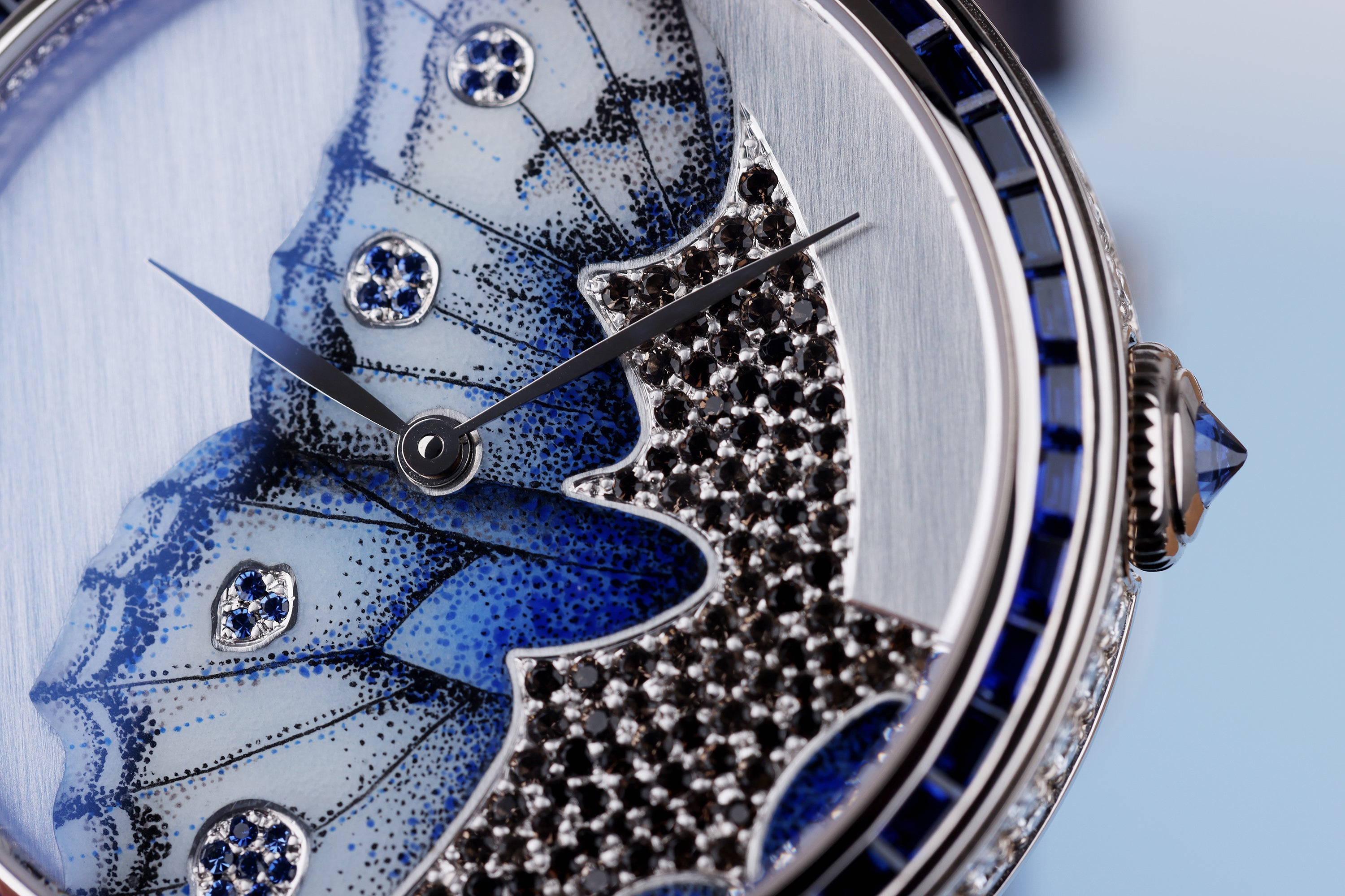 DeLaneau | Rondo 36 Blue Butterfly Wing | REF. RON36123 WG PAP02 | Piece Unique | 18k White Gold | Box & Papers | RRP £85,900