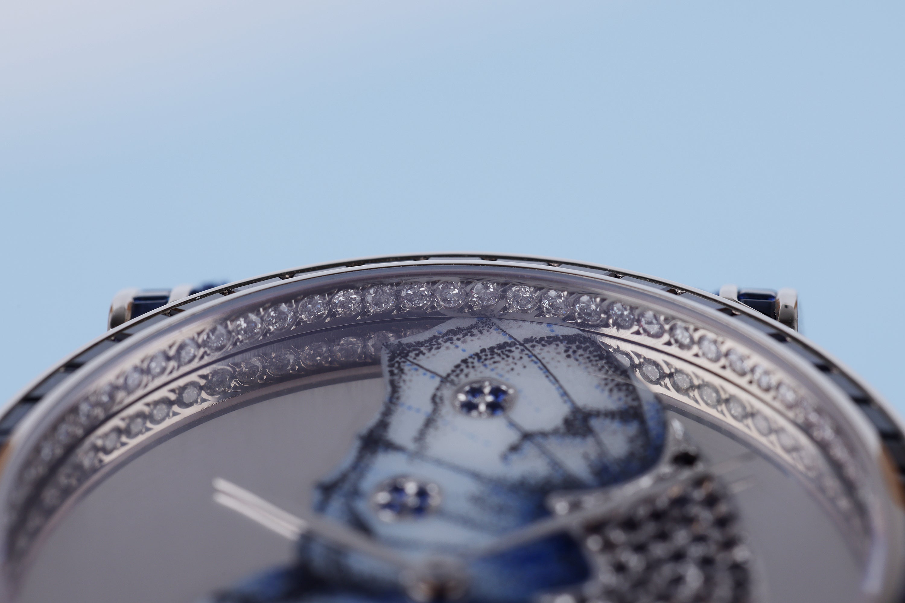 DeLaneau | Rondo 36 Blue Butterfly Wing | REF. RON36123 WG PAP02 | Piece Unique | 18k White Gold | Box & Papers | RRP £85,900