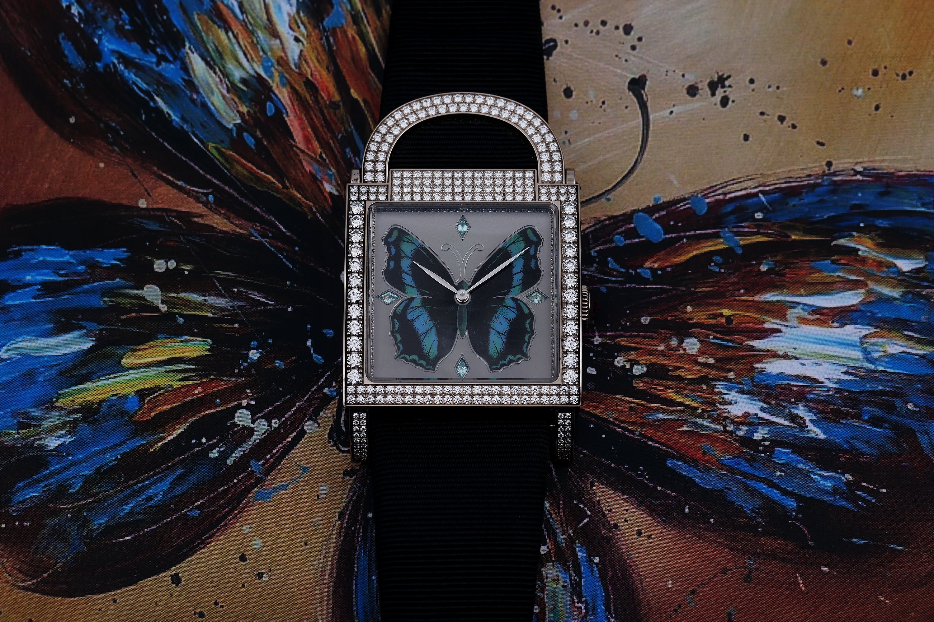 DeLaneau | Dôme Papillon | REF. ADO3R001 WG PA002 | Piece Unique | 18k White Gold | Box & Papers | RRP £70,300