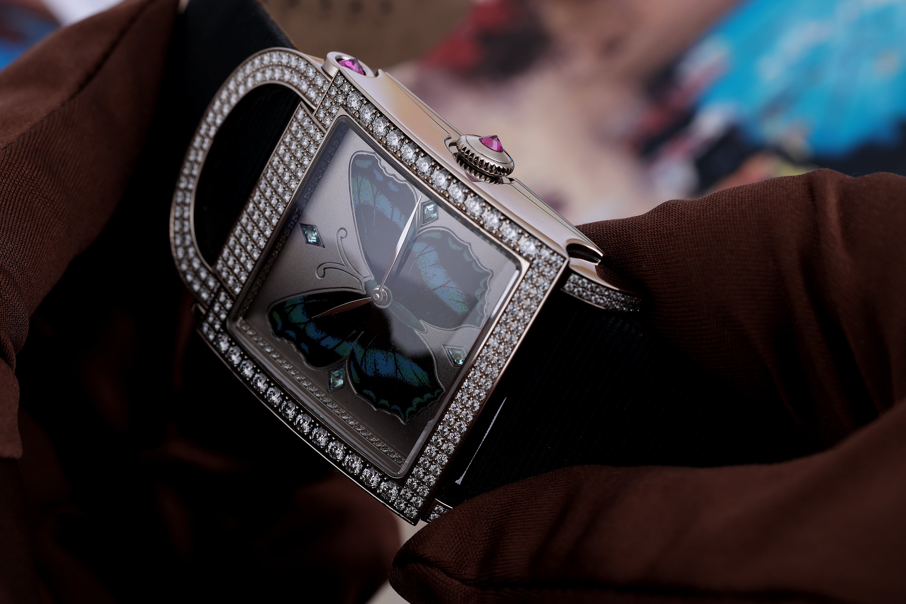 DeLaneau | Dôme Papillon | REF. ADO3R001 WG PA002 | Piece Unique | 18k White Gold | Box & Papers | RRP £70,300