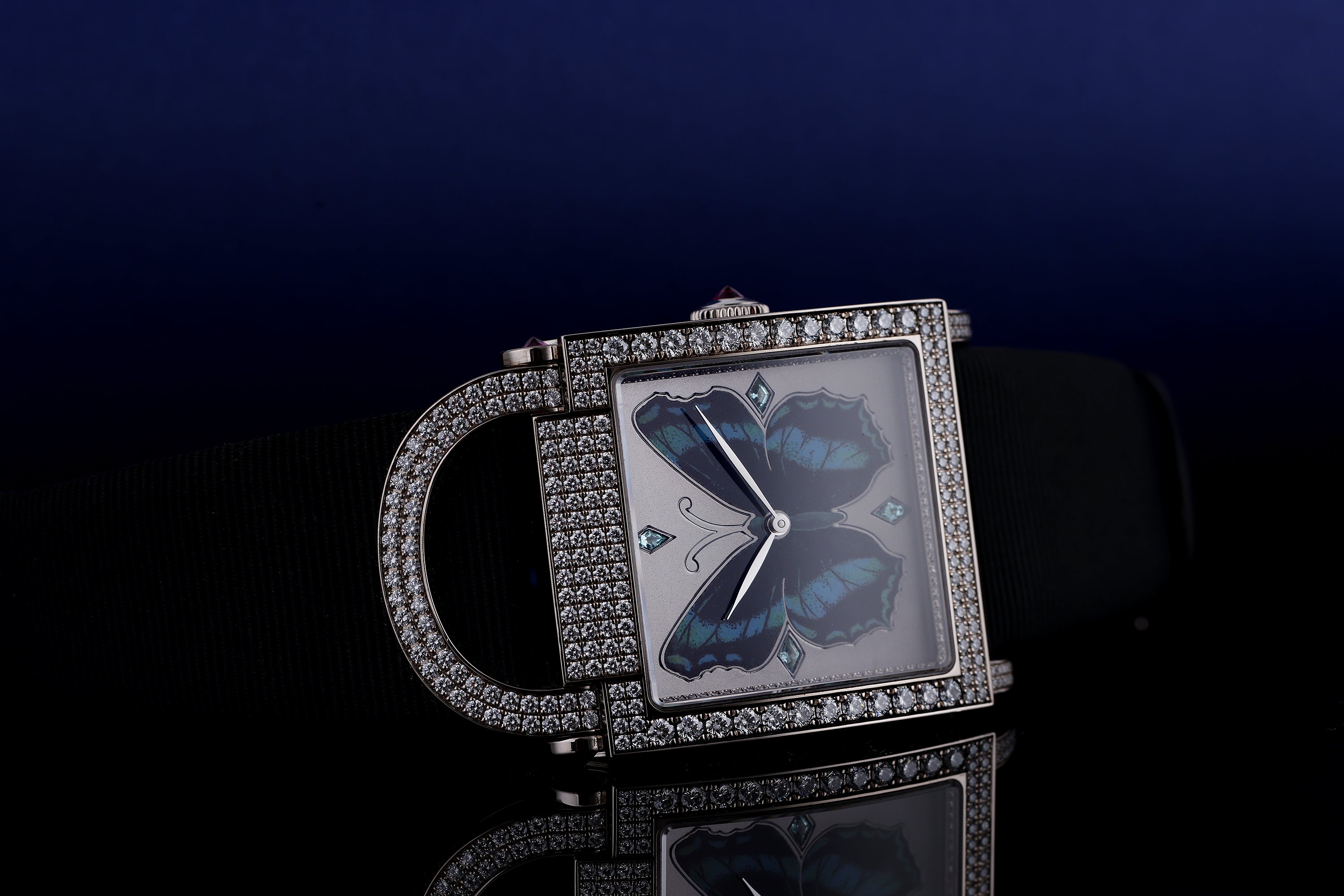 DeLaneau | Dôme Papillon | REF. ADO3R001 WG PA002 | Piece Unique | 18k White Gold | Box & Papers | RRP £70,300