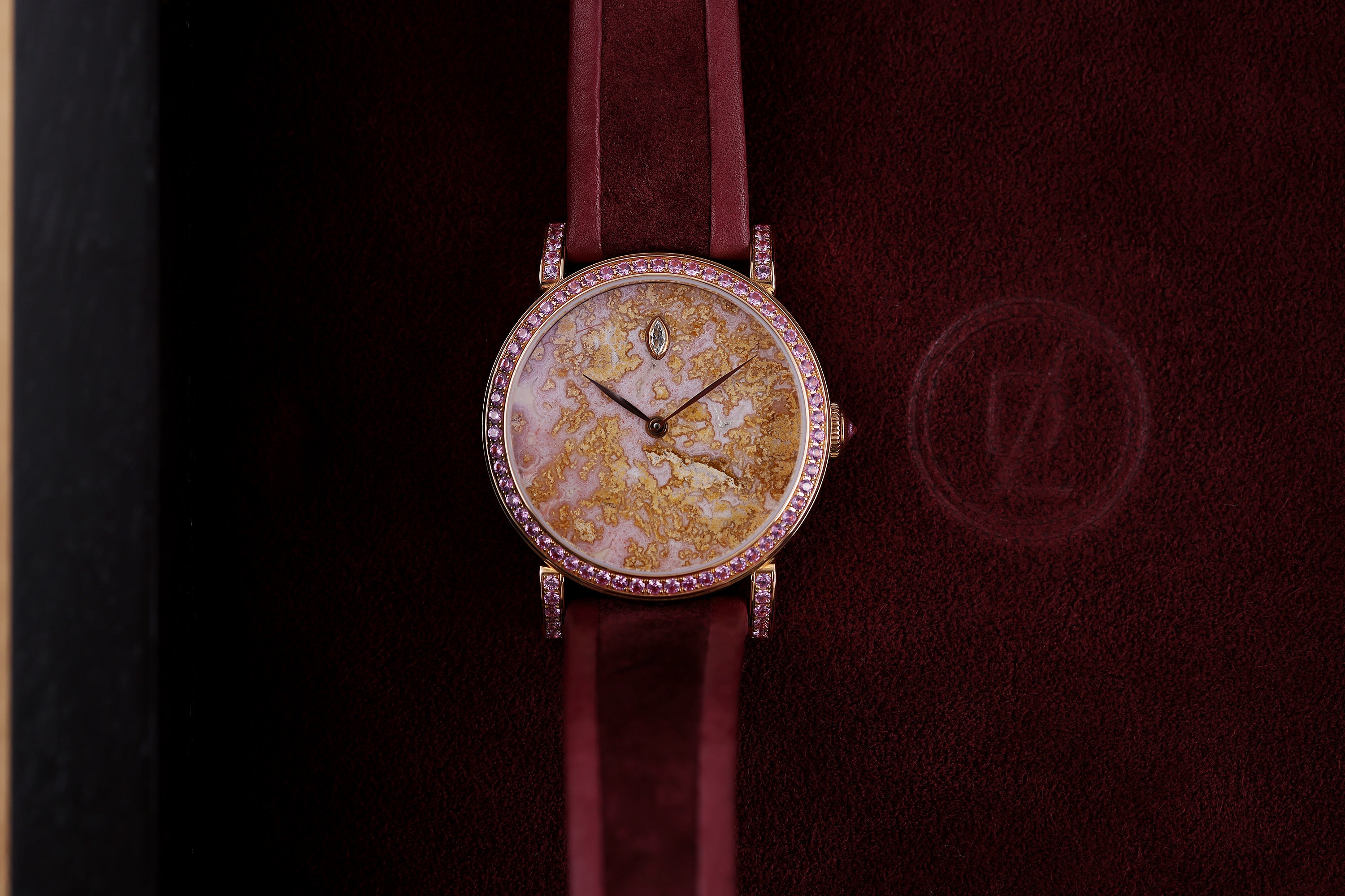 DeLaneau | Rondo 36 Crazy Lace Agate | REF. RON36005 RG PIE09 | Piece Unique | 18k Rose Gold | Box & Papers | RRP £33,520