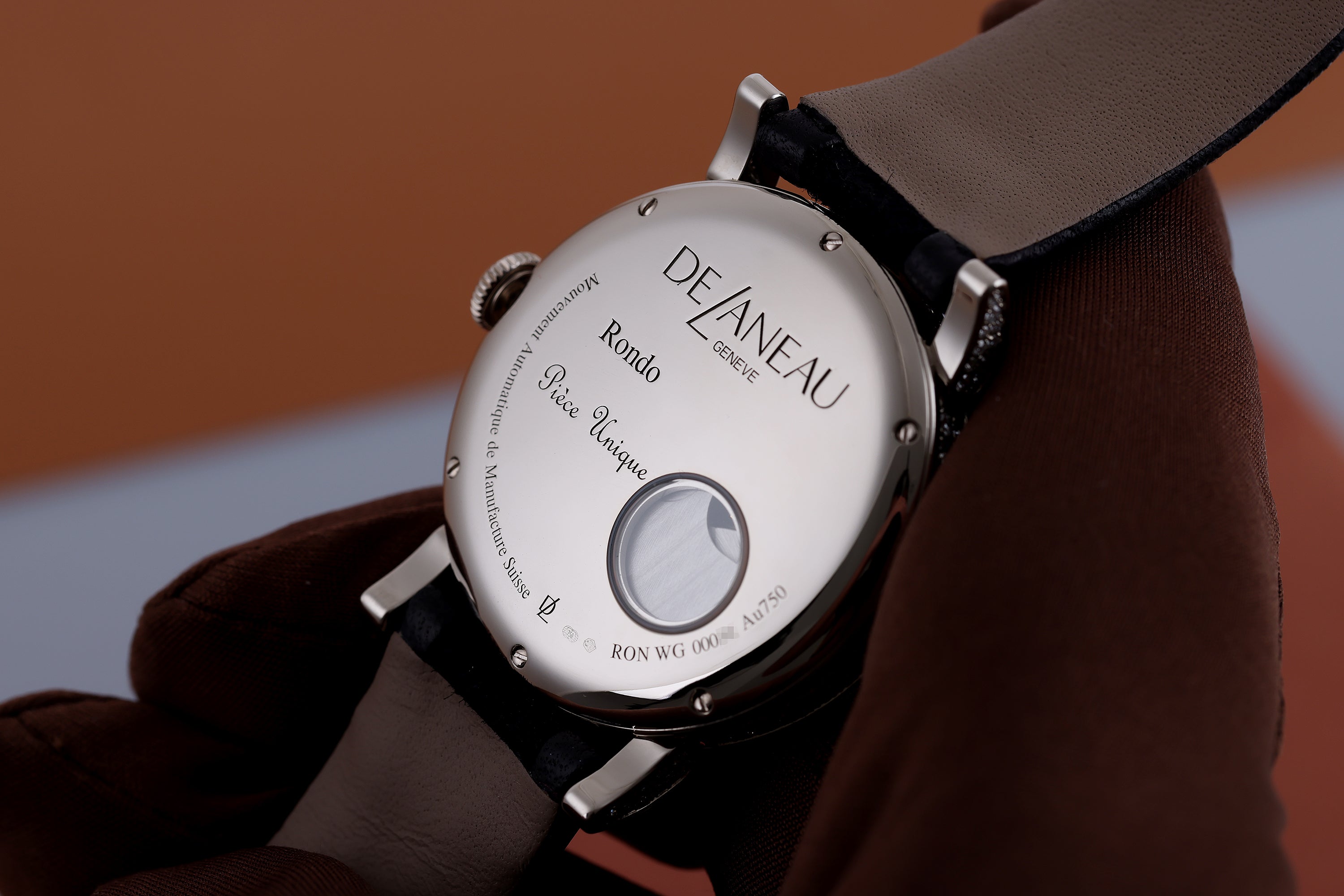 DeLaneau | Rondo 36 Translucent | REF. RON36105 WG GUI05 | Piece Unique | 18k White Gold | Box & Papers