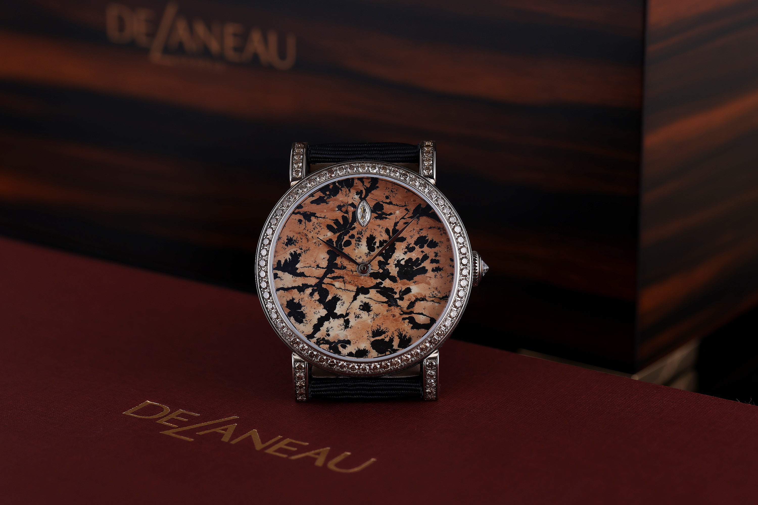DeLaneau | Rondo 36 Italian Marble | REF. RON36004 WG PIE03 | Piece Unique | 18k Rose Gold | Box & Papers | RRP £32,400