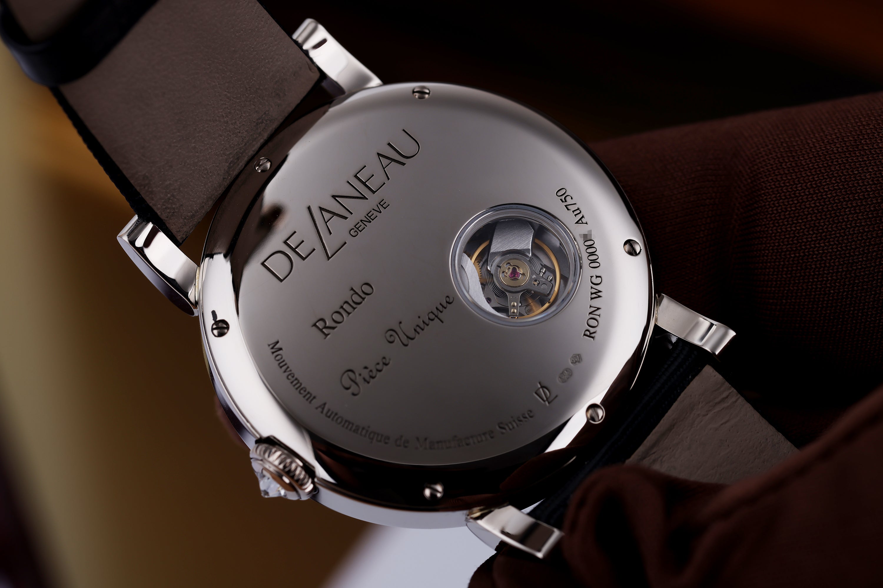 DeLaneau | Rondo 36 Zebra Stone | REF. RON36001 WG PIE07 | Piece Unique | 18k White Gold | Box & Papers | RRP £32,400