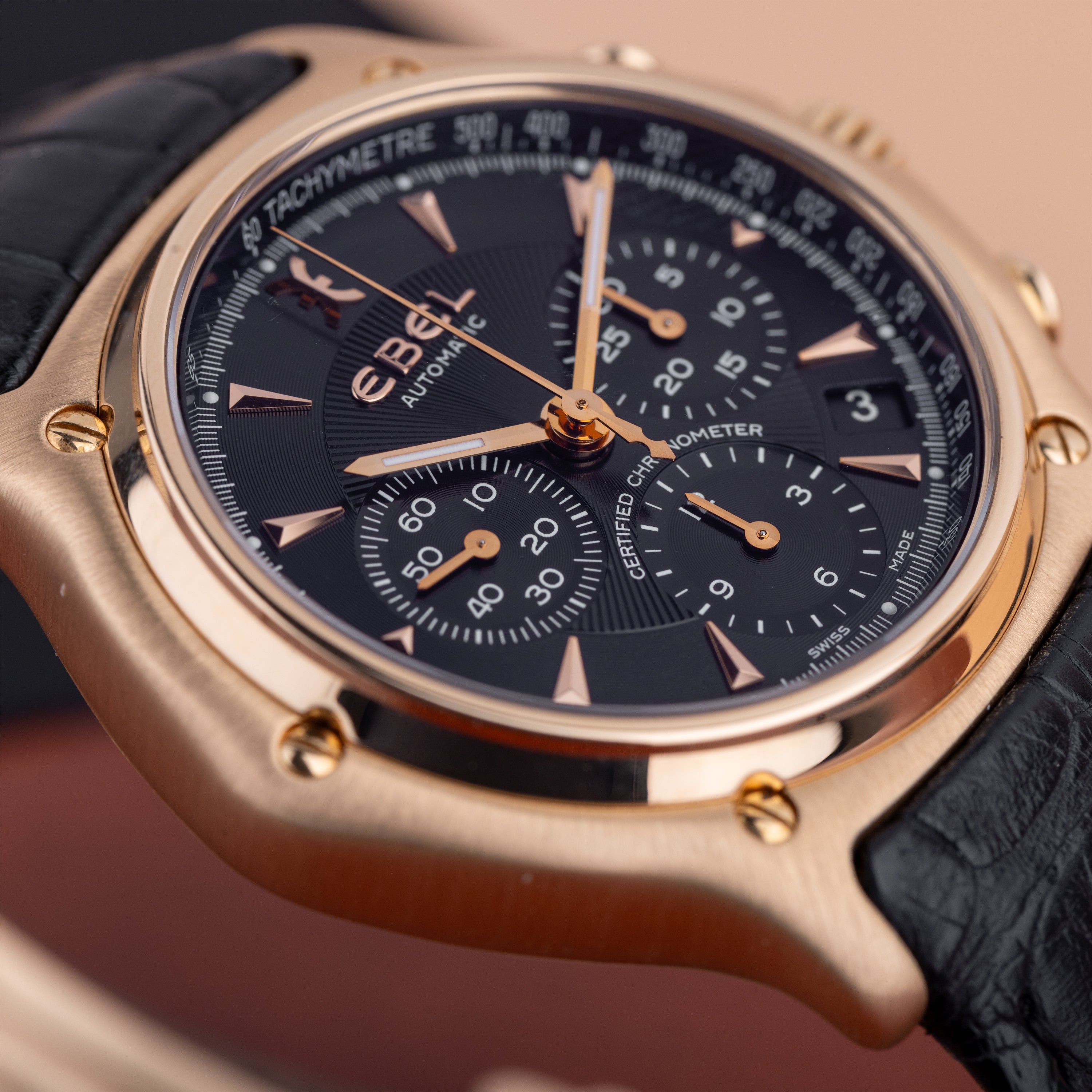 Ebel 1911 BTR Chronograph | REF. E 5137L40 | Black Dial | 40mm | 18k Rose Gold