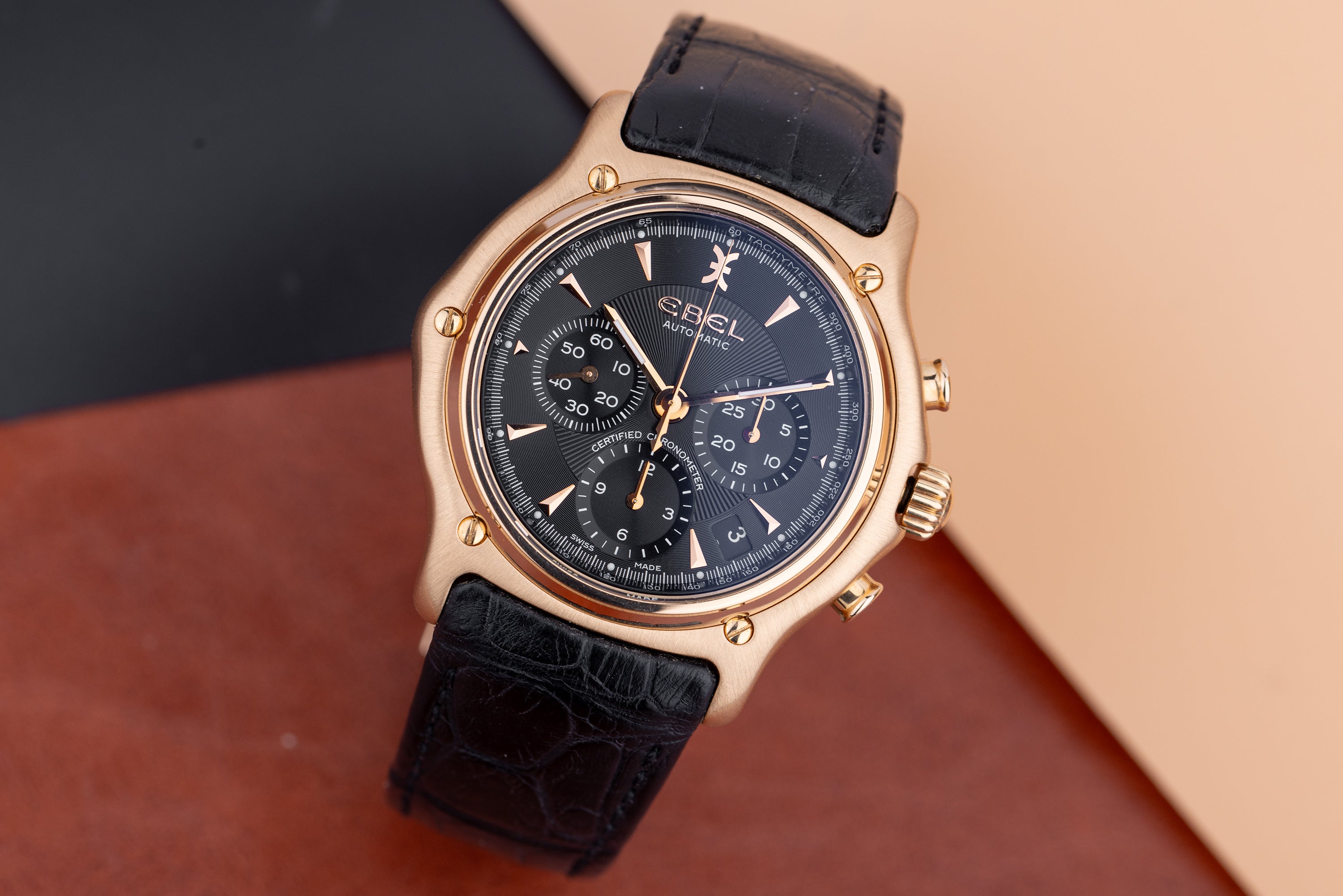 Ebel 1911 BTR Chronograph | REF. E 5137L40 | Black Dial | 40mm | 18k Rose Gold