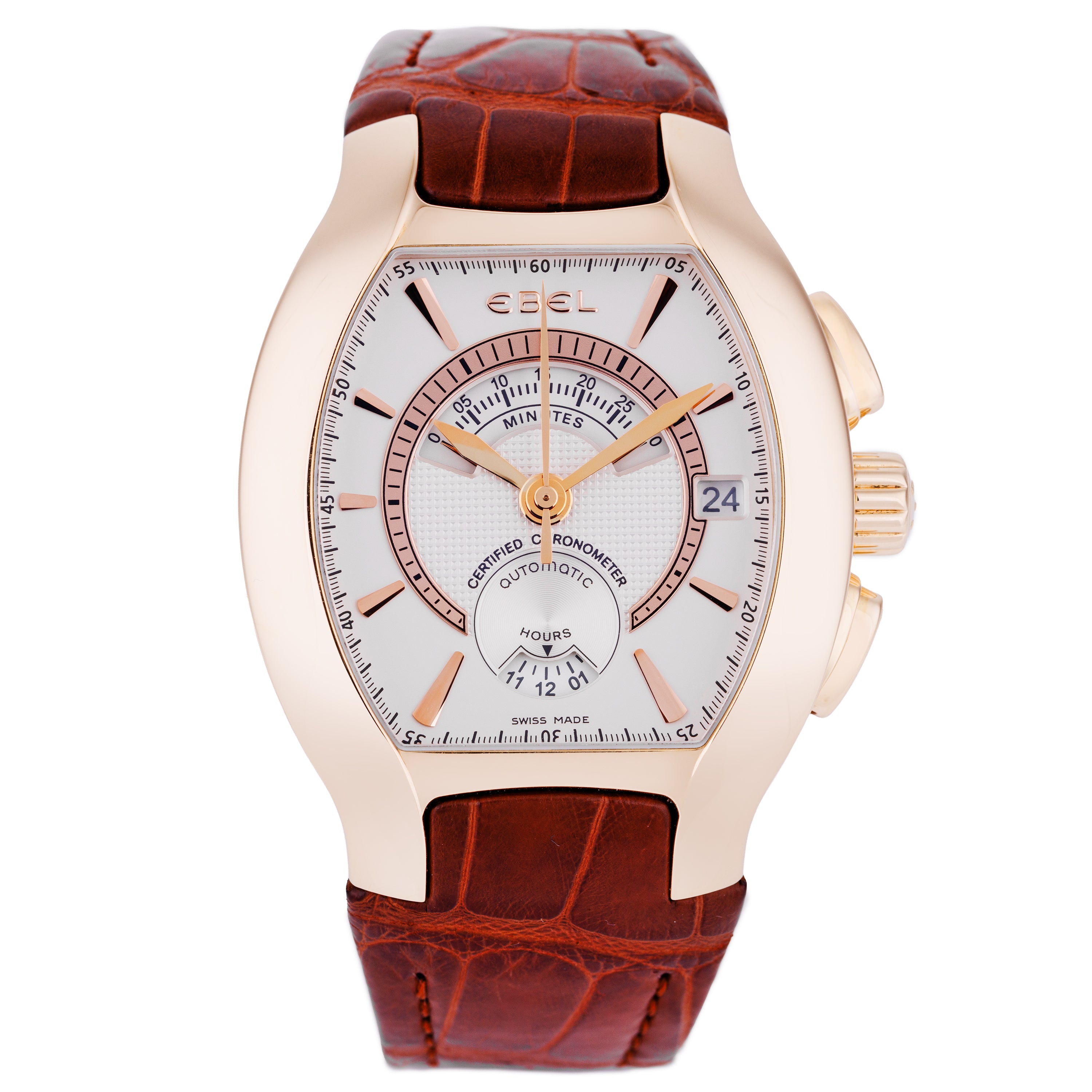 Ebel Chronograph 'Ebelissimo' | REF. 5139G41 | Silvered Dial | Automatic | 40mm | 18k Yellow Gold | 2010s
