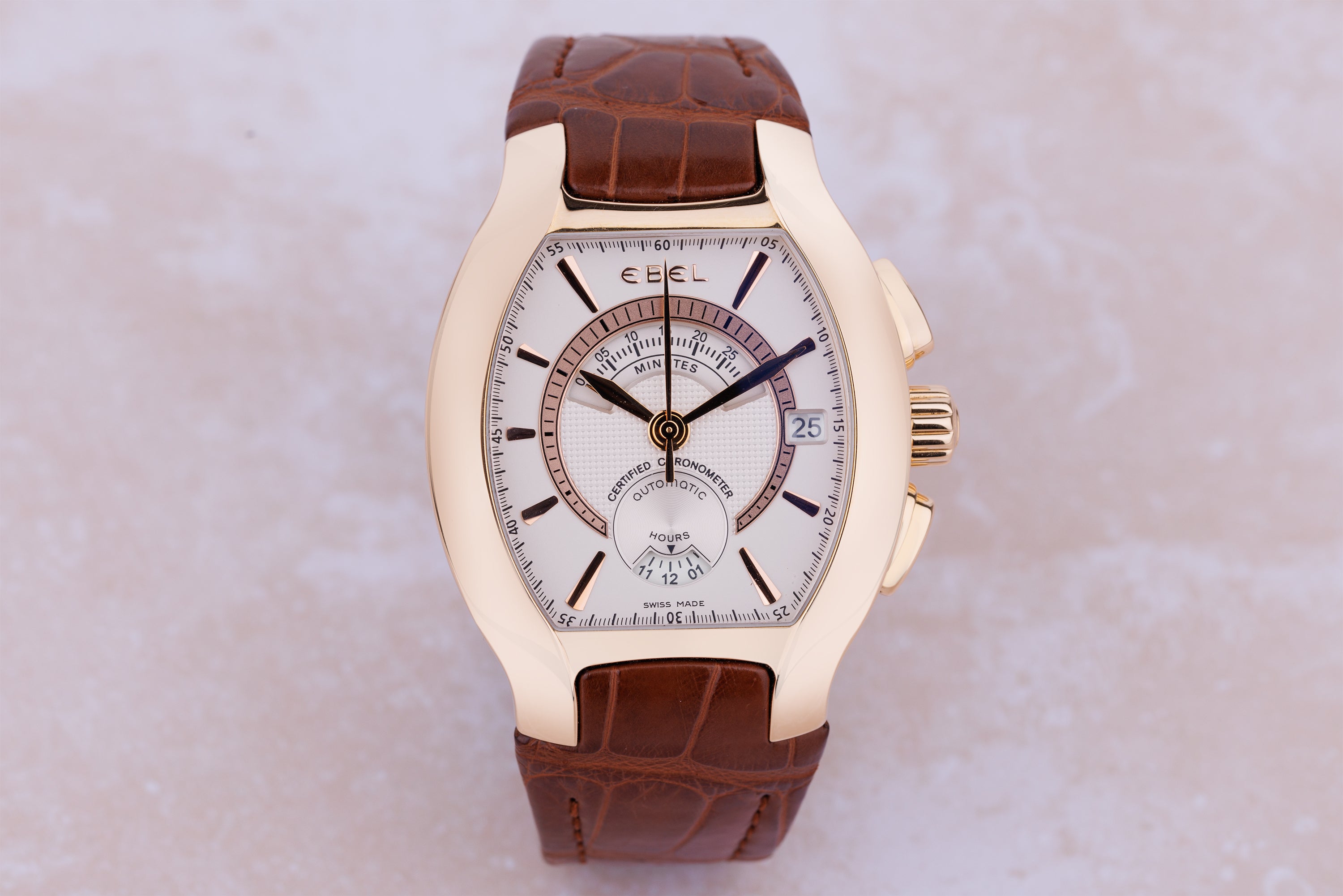 Ebel Chronograph 'Ebelissimo' | REF. 5139G41 | Silvered Dial | Automatic | 40mm | 18k Yellow Gold | 2010s