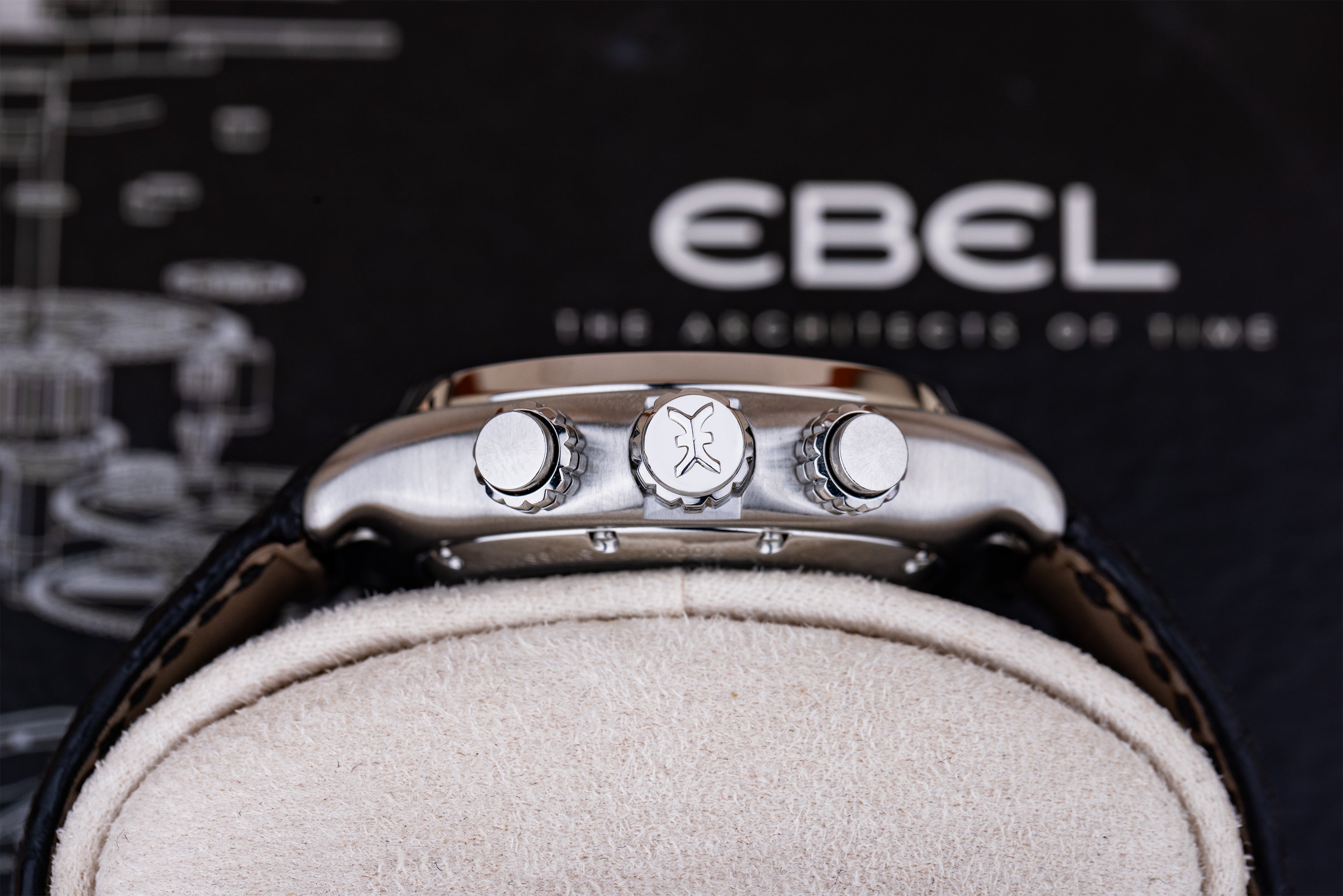 Ebel 1911 BTR | REF. E 9240L70 | Black Dial | Date & GMT Display | Stainless Steel | 45mm