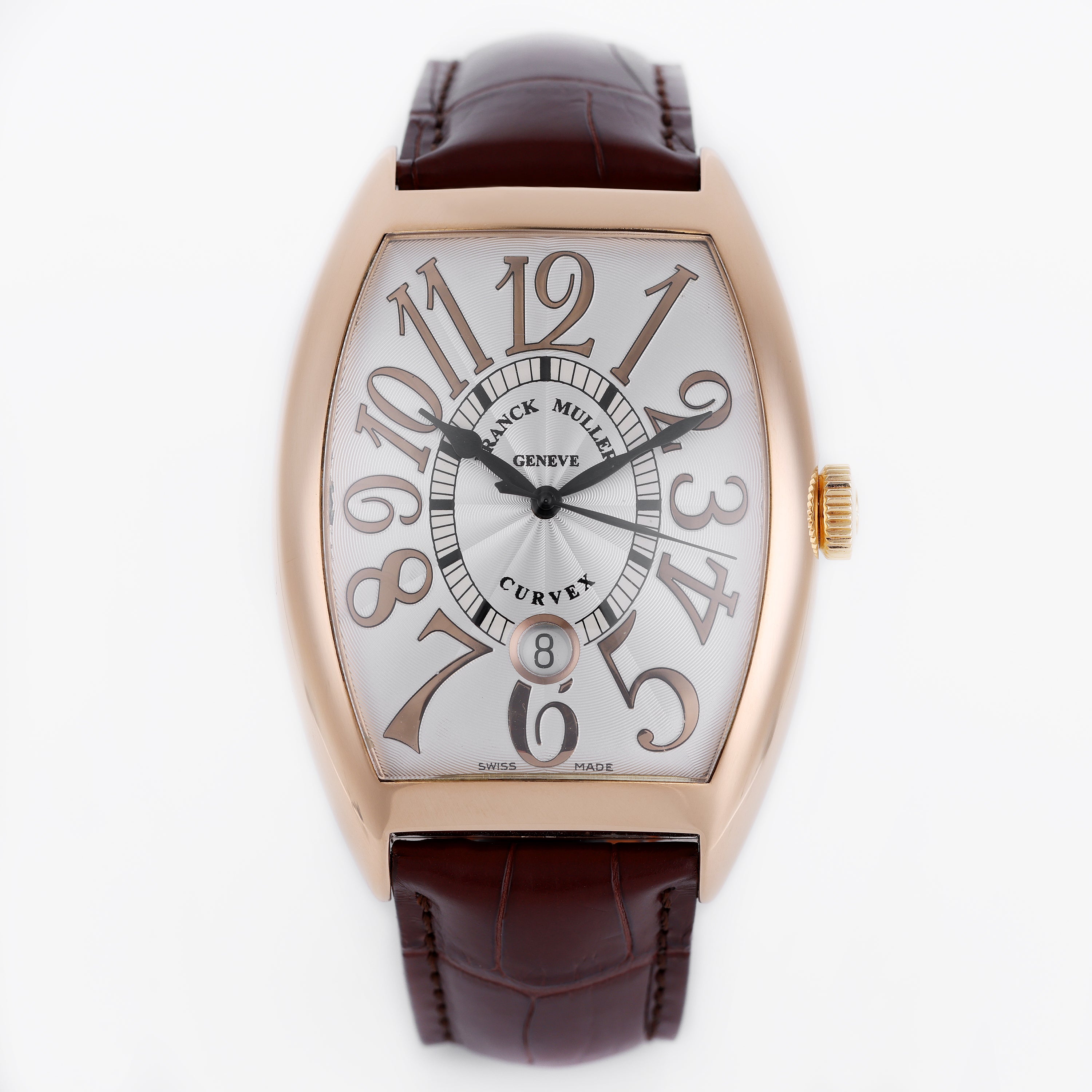 Franck Muller Relief | REF. 8880 B SC DT | 18k Rose Gold | Silver Dial | Date | 40mm