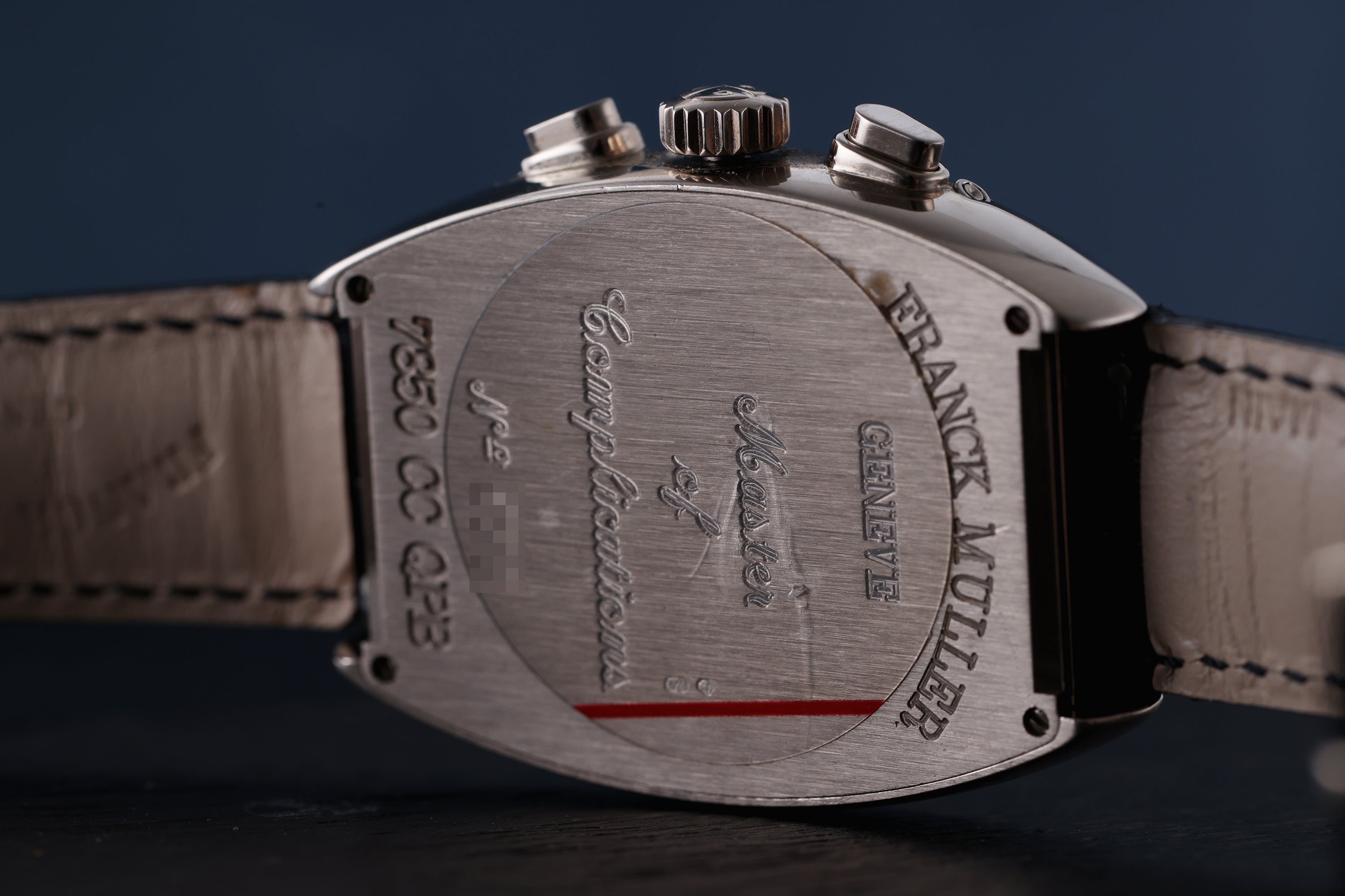 Franck Muller Cintrée Curvex Quantième Perpétuel Biretro | REF. 7850 CC QPB | 18k White Gold | 35 x 42mm | Automatic | 2000's