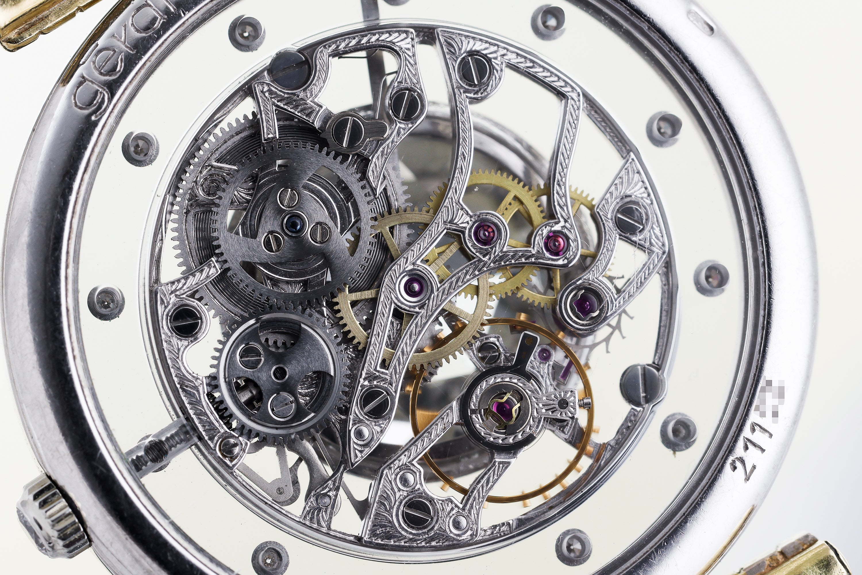 Gerald Genta Skeleton & Diamond Wristwatch | REF. G2297 | 18k White & Yellow Gold | Manual Wind | 32mm | 1990's