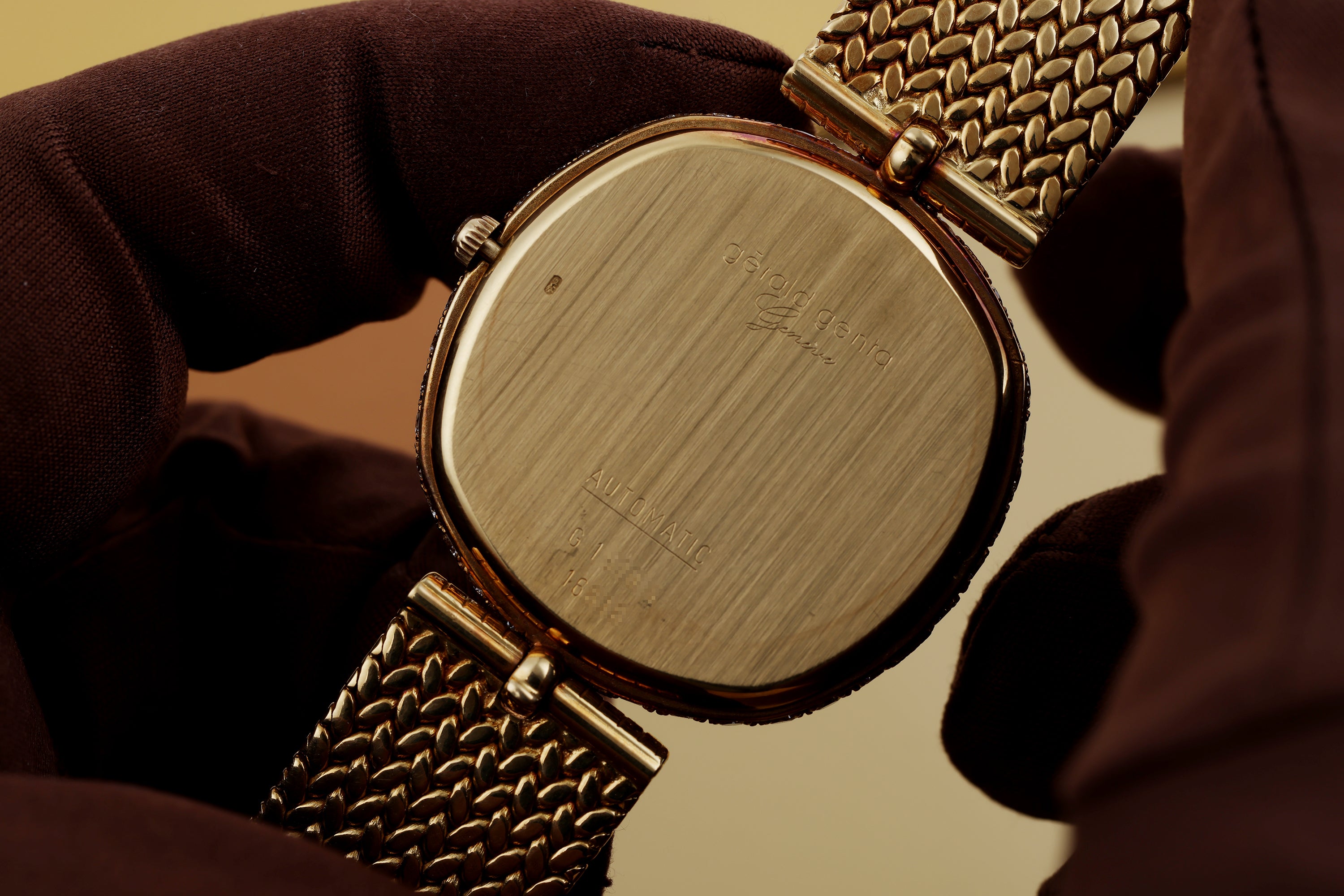 Gérald Genta Perpetual Calendar | REF. G9170.4 | Lapis Lazuli & Anthracite | 18k Yellow Gold | Diamond Dial & Bezel