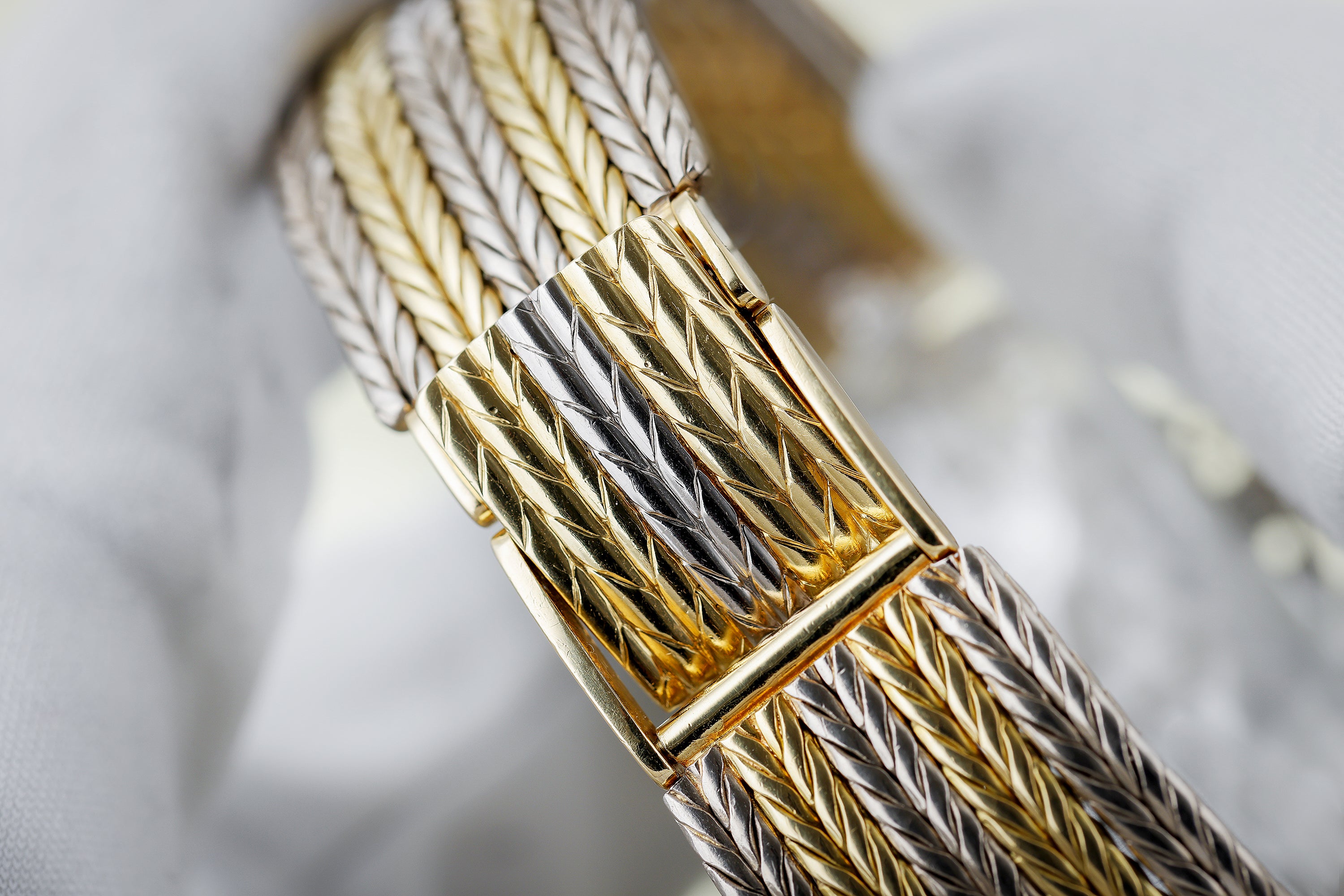 Gerald Genta Skeleton & Diamond Wristwatch | REF. G2297 | 18k White & Yellow Gold | Manual Wind | 32mm | 1990's