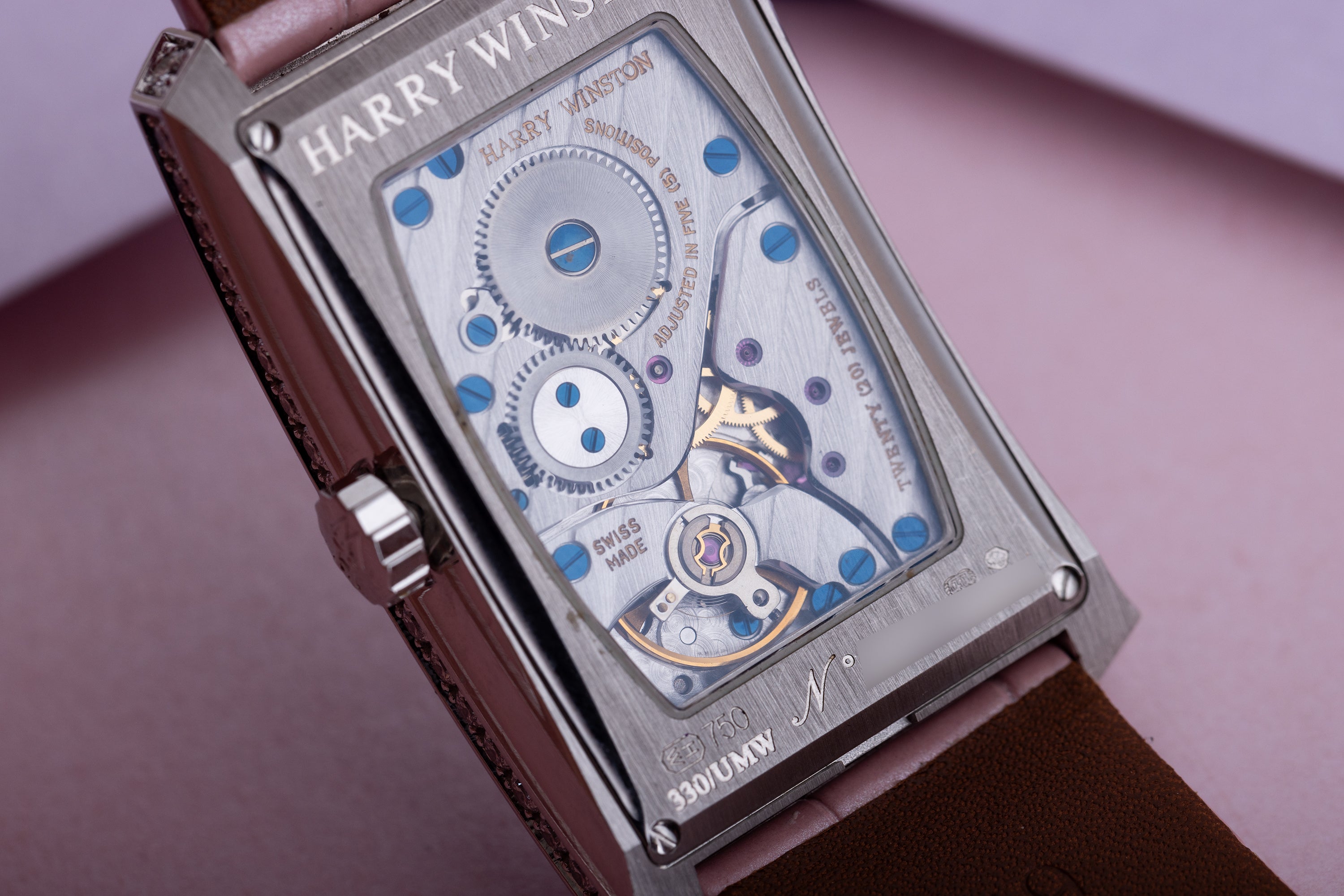 Harry Winston Avenue C | REF. 330/UMW | Mother of Pearl dial | Diamond Bezel & Centre Rings | 18k White Gold | Box & Papers