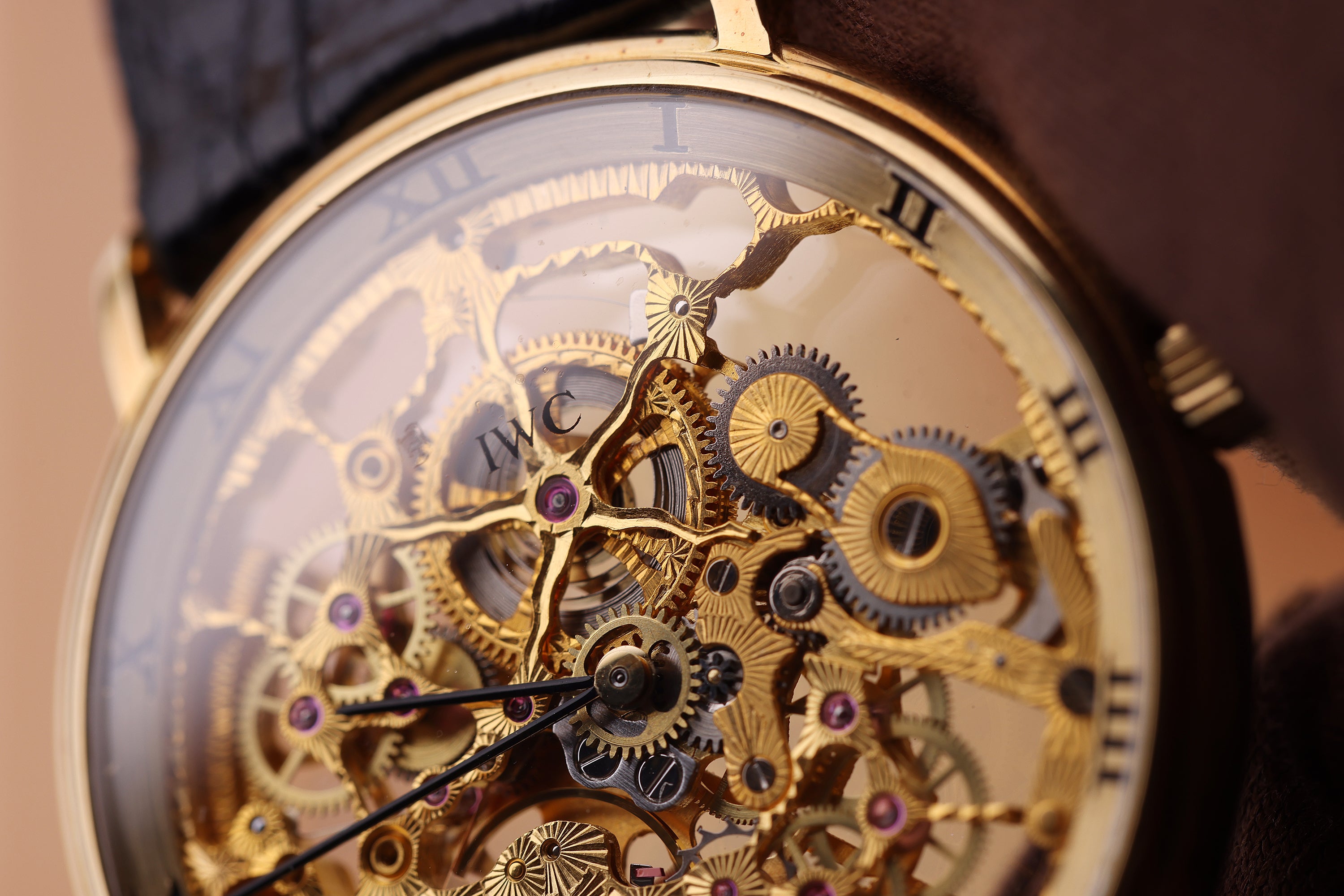 IWC Skeleton | REF. 2701 | 18k Yellow Gold | 34mm | Automatic | Box & Papers | 1980's