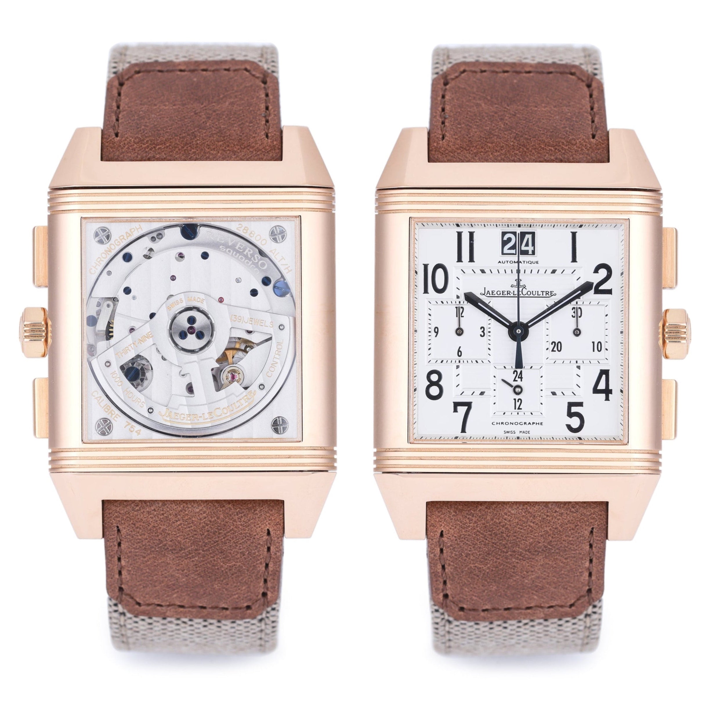 Jaeger-LeCoultre Reverso Squadra | REF. 230.2.45 | 18k Rose Gold | Automatic | 35mm | Box & Papers