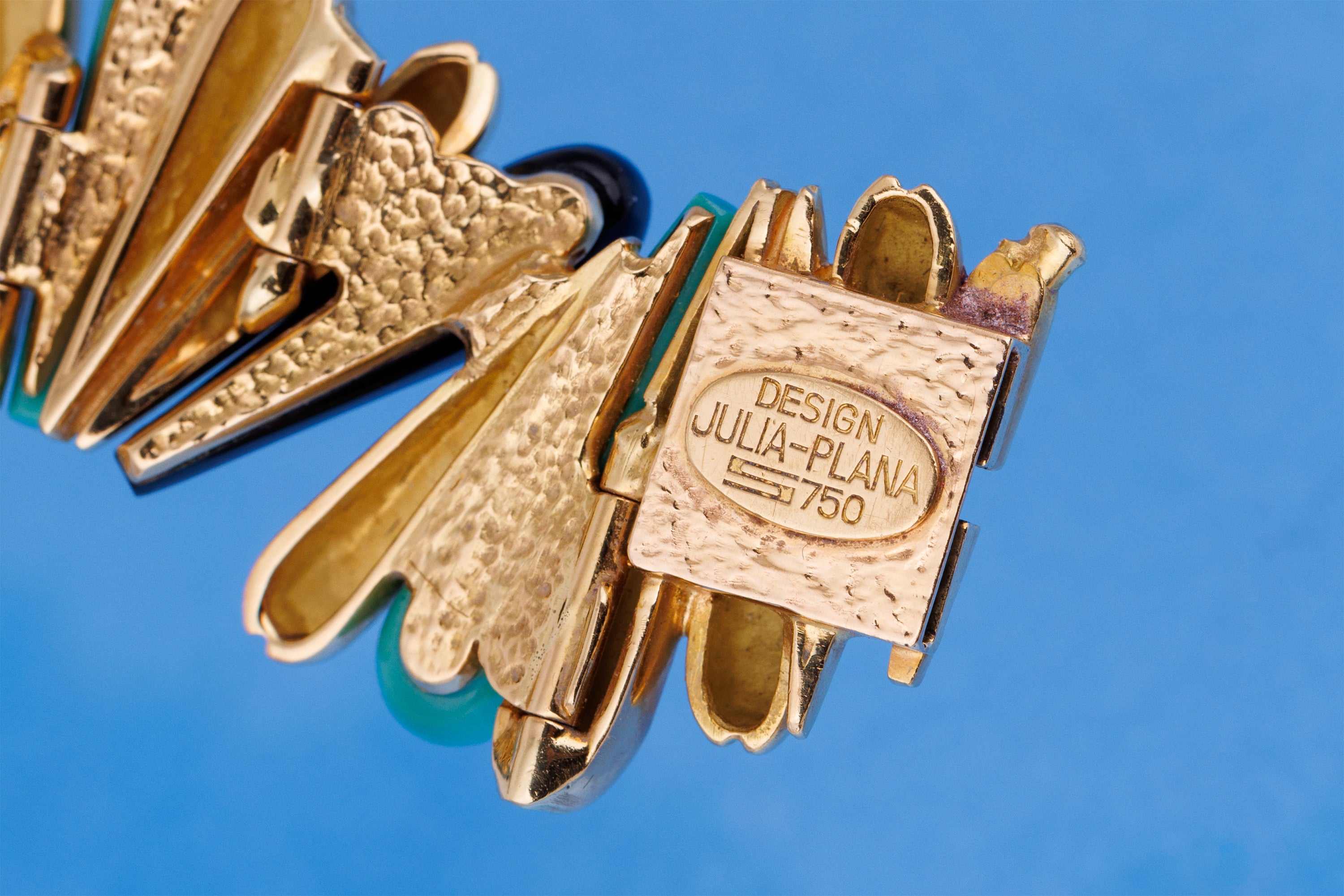 Schlegel & Plana 1970's Wristwatch | Turquoise, Onyx, Diamonds | 18k White & Yellow Gold | Manual Wind