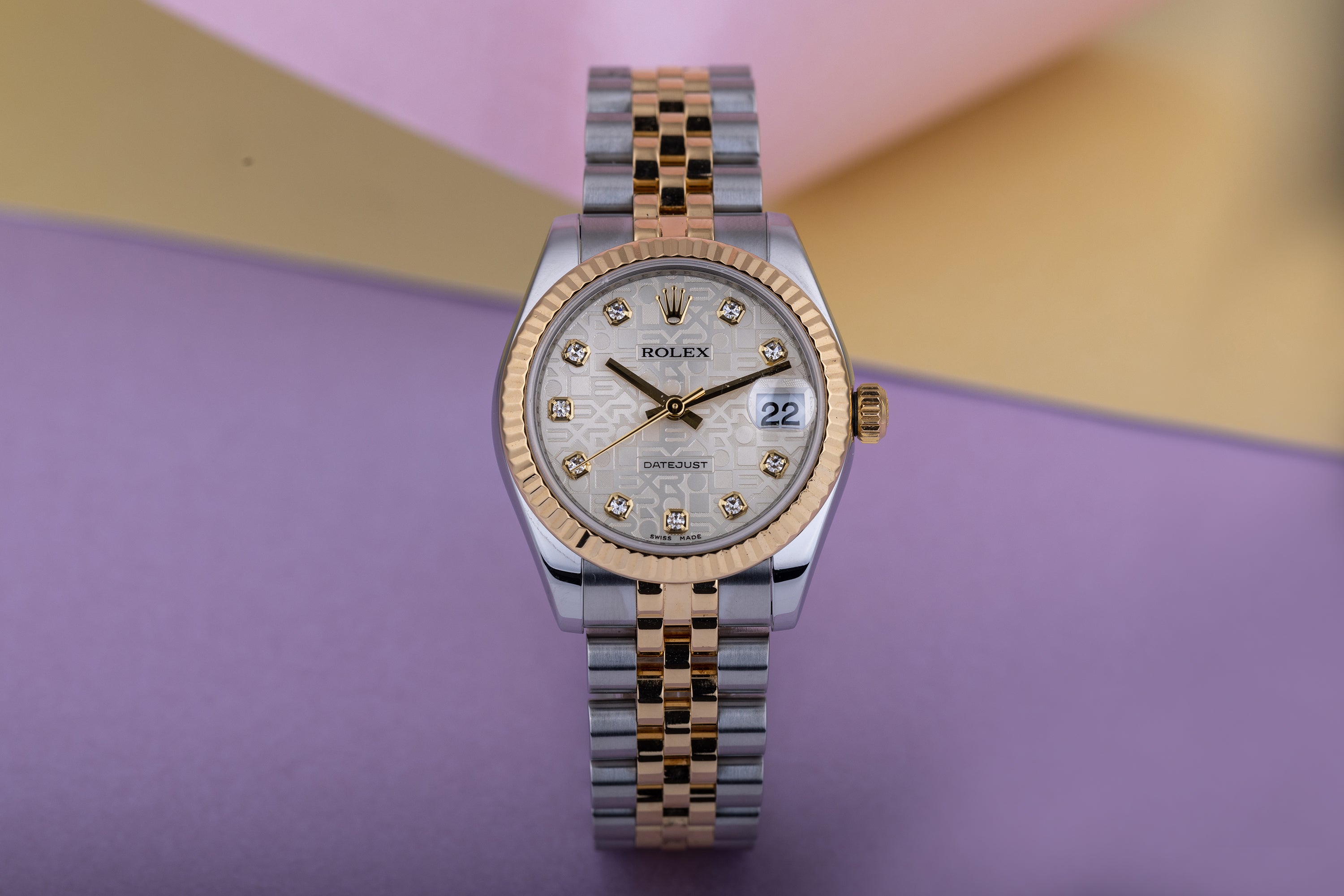Rolex Midsize DateJust 31 | REF. 178273 | Silver Jubilee Diamond Dial | Stainless Steel & 18k Yellow Gold
