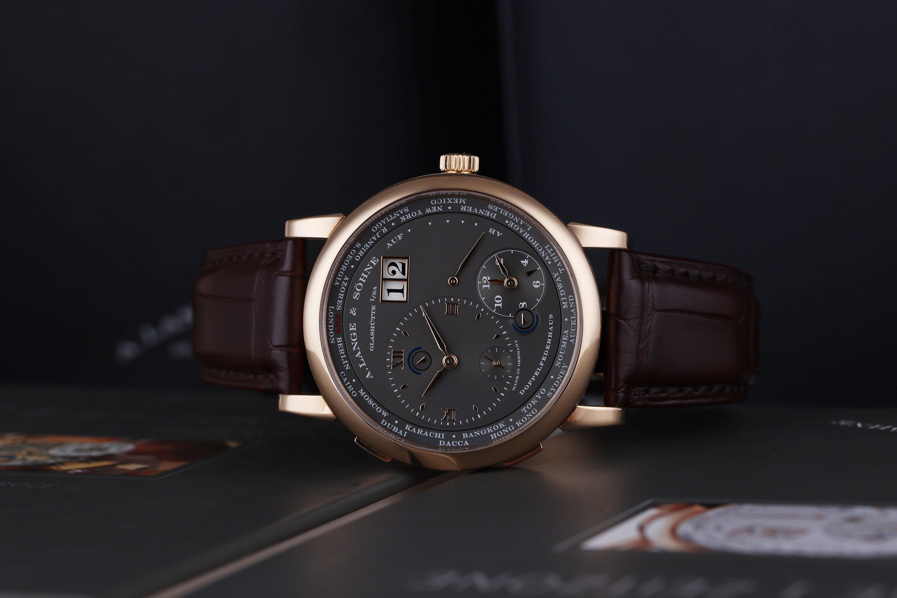 A. Lange & Söhne Lange 1 Time Zone | REF. 116.033 | 18k Rose Gold | Grey Dial | Box & Papers | 2009
