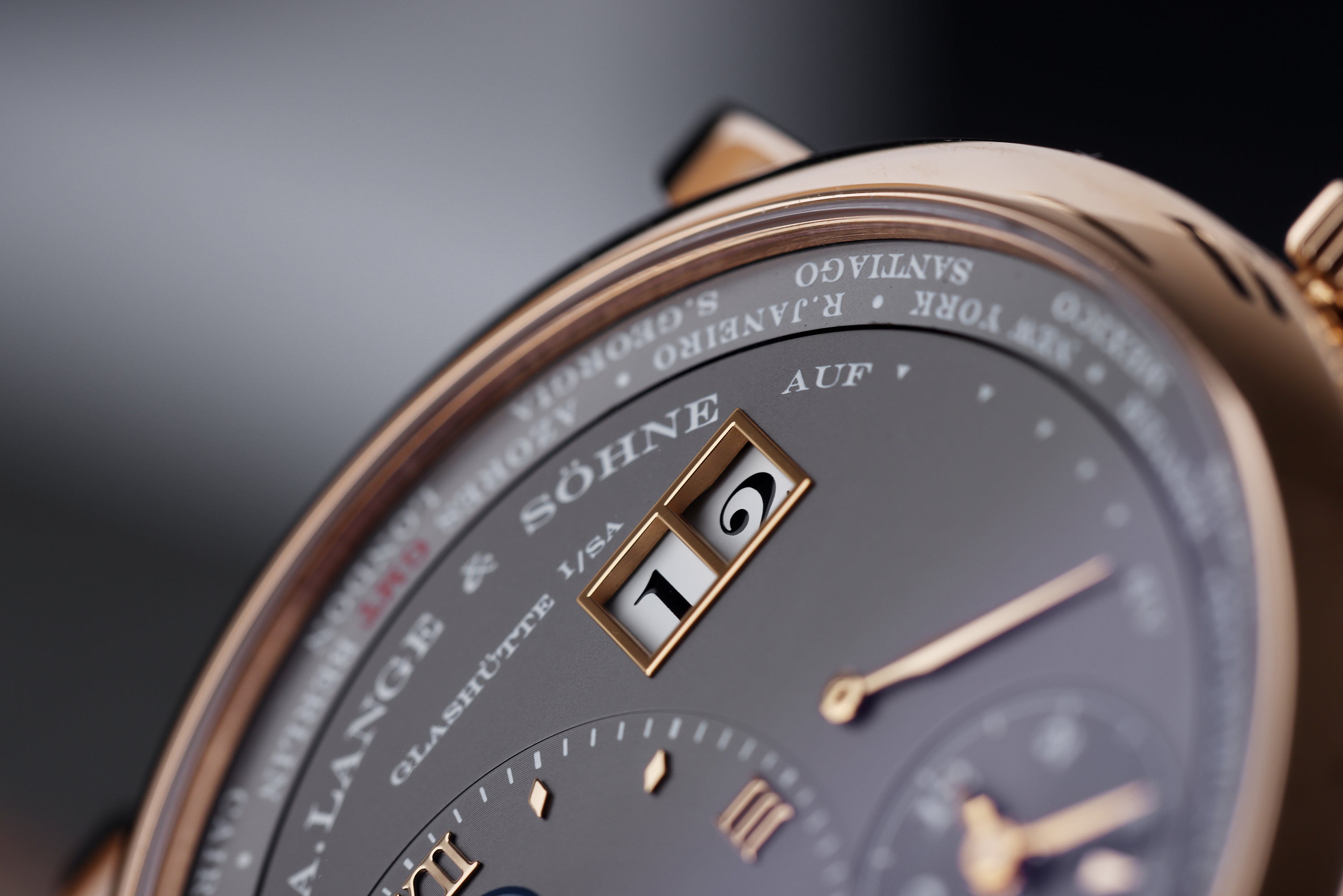 A. Lange & Söhne Lange 1 Time Zone | REF. 116.033 | 18k Rose Gold | Grey Dial | Box & Papers | 2009