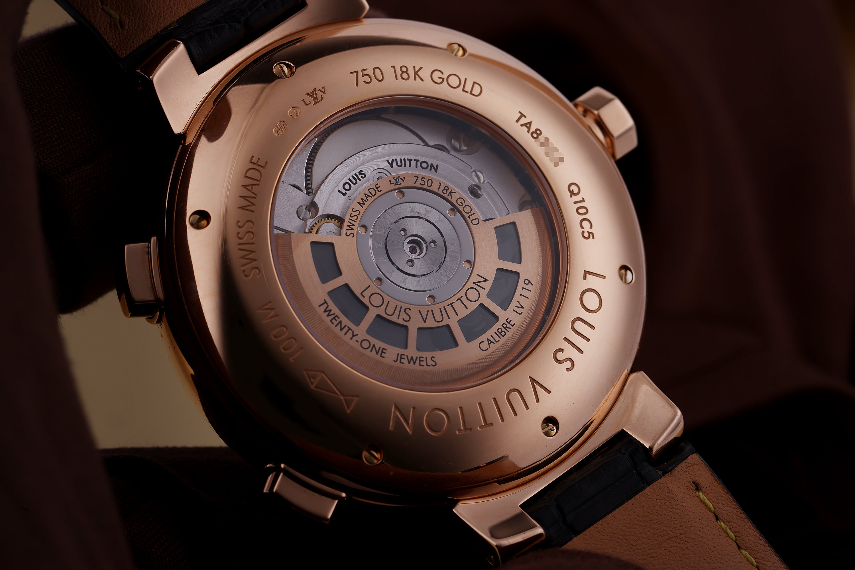 Louis Vuitton GMT Jump Hour | REF. Q10C5 | Dual Time Zone | 18k Rose Gold | 2010s