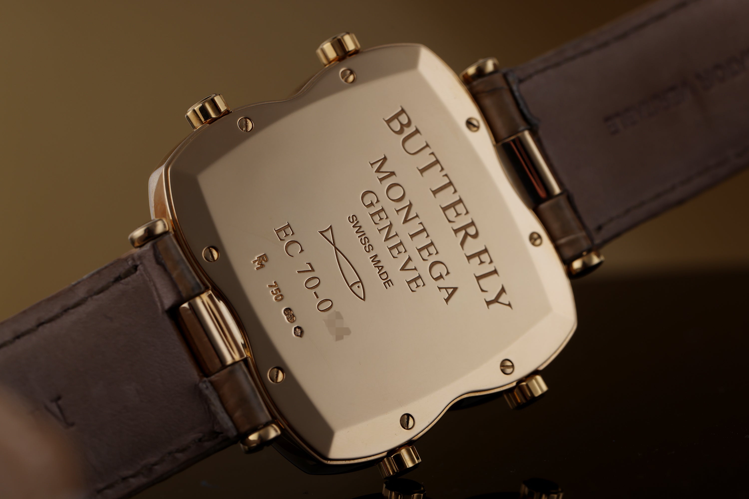 Montega Butterfly | REF. EC 70-010 | Quadruple Time Display | Gold Diamond Dial | 18k Yellow Gold | 40mm