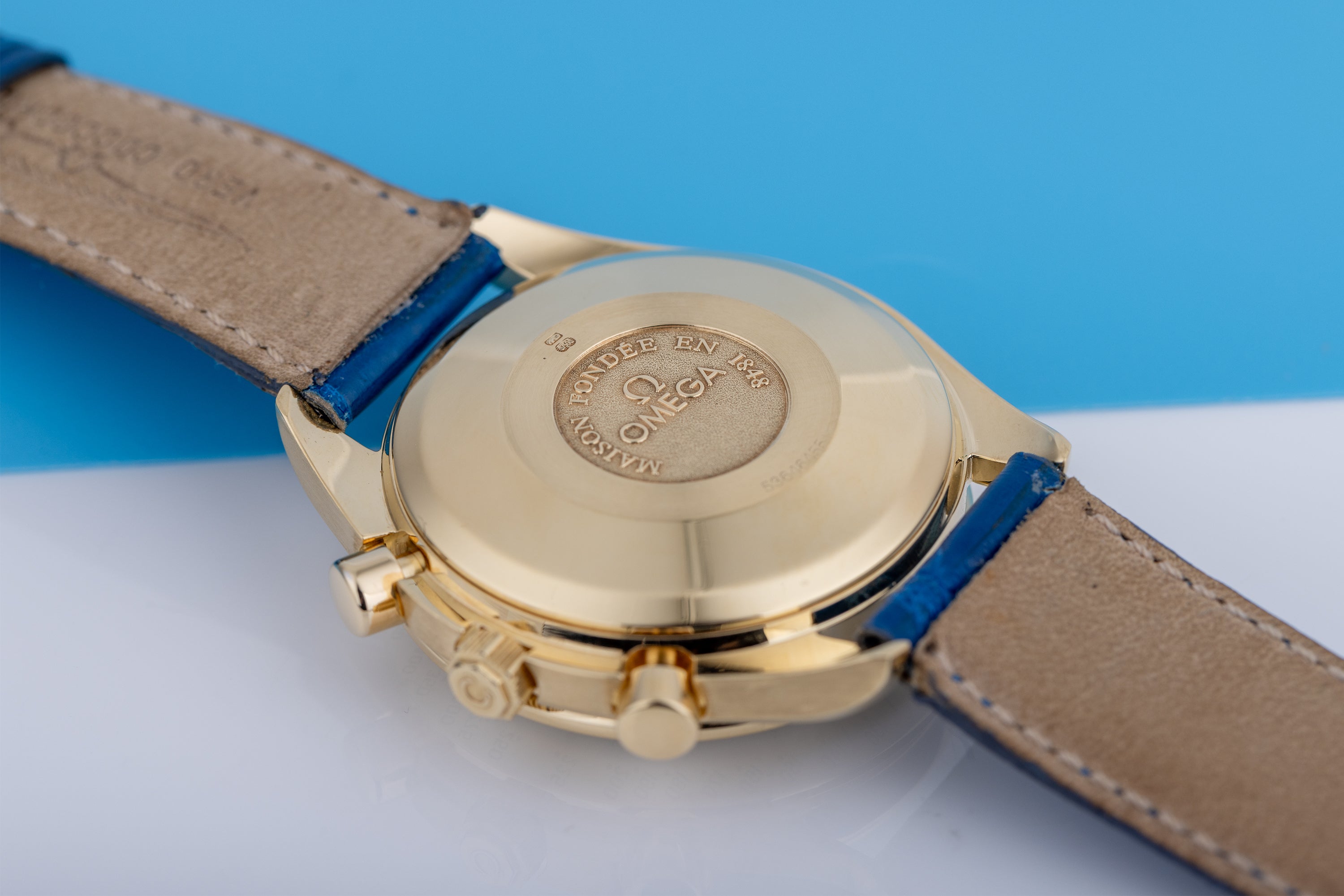 Omega Speedmaster Triple Date Moonphase | REF. 175.0034 | 18k Yellow Gold | White Dial | Circa 1990's