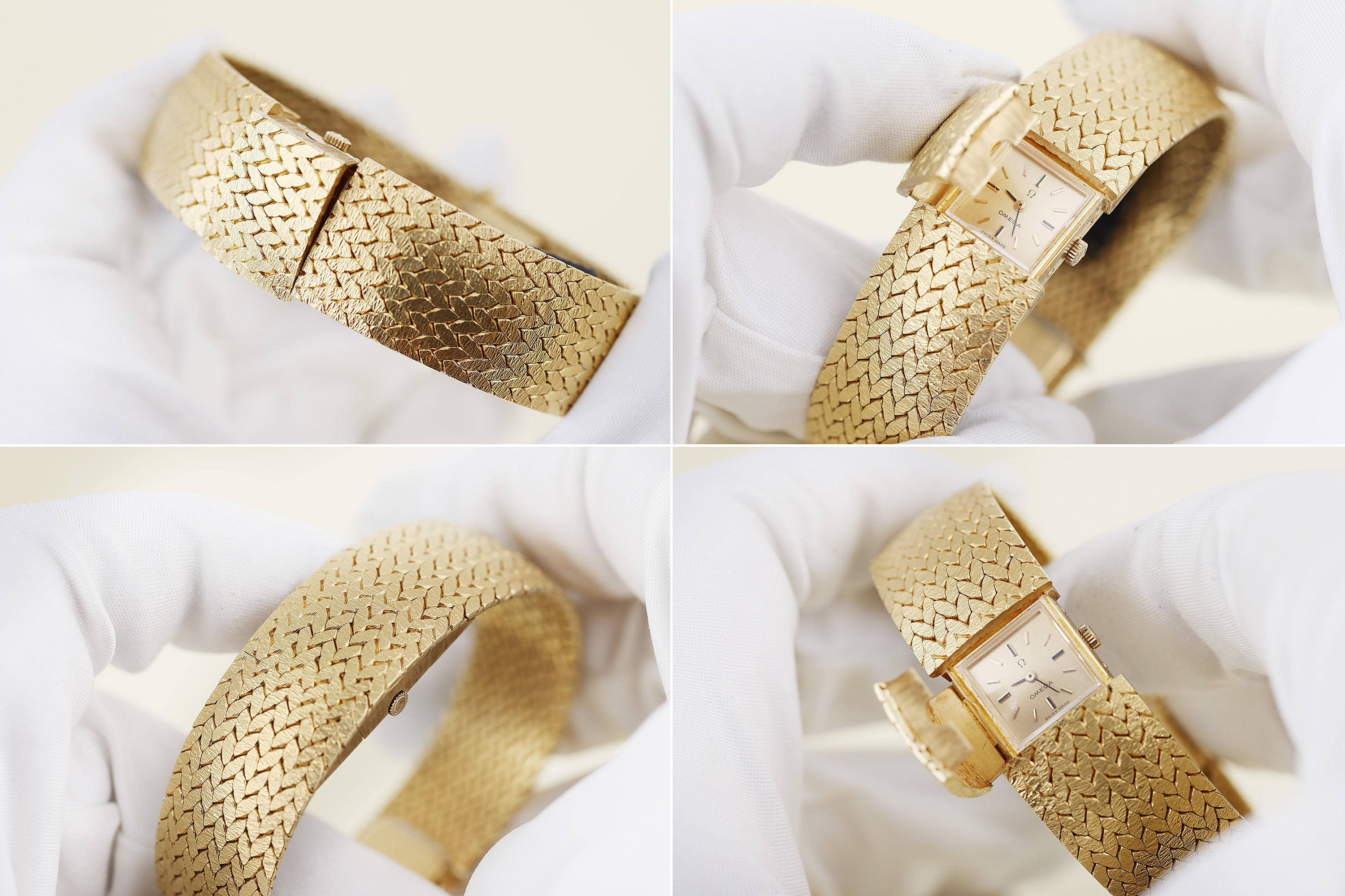 Omega 'Secret' Vintage Watch with Concealed Gold Dial | Bracelet Watch | 18k Yellow Gold | 18mm | 1960's