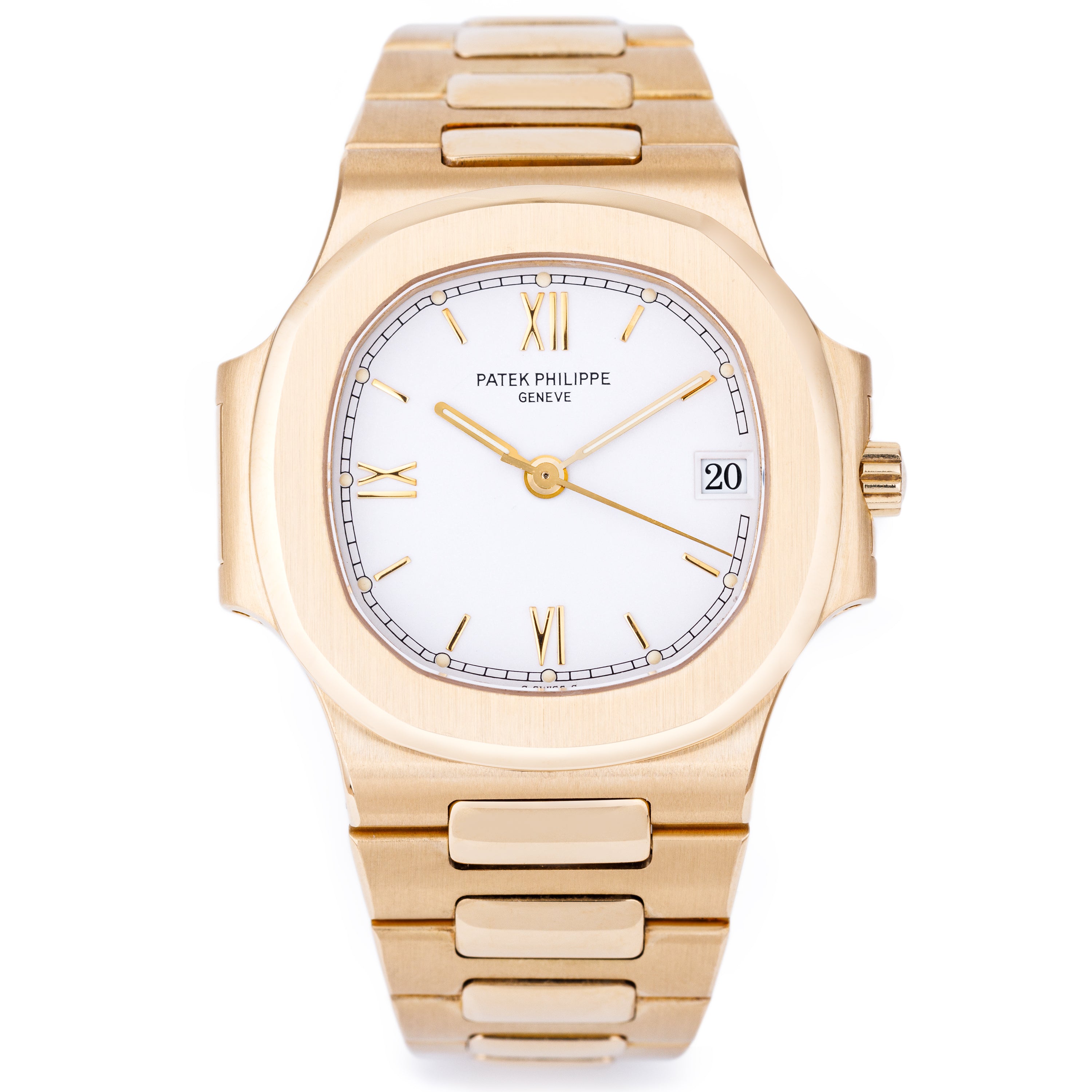 Patek Philippe Nautilus | REF. 3800/1J | White Dial - Baton & Roman Numerals | 38mm | 18k Yellow Gold