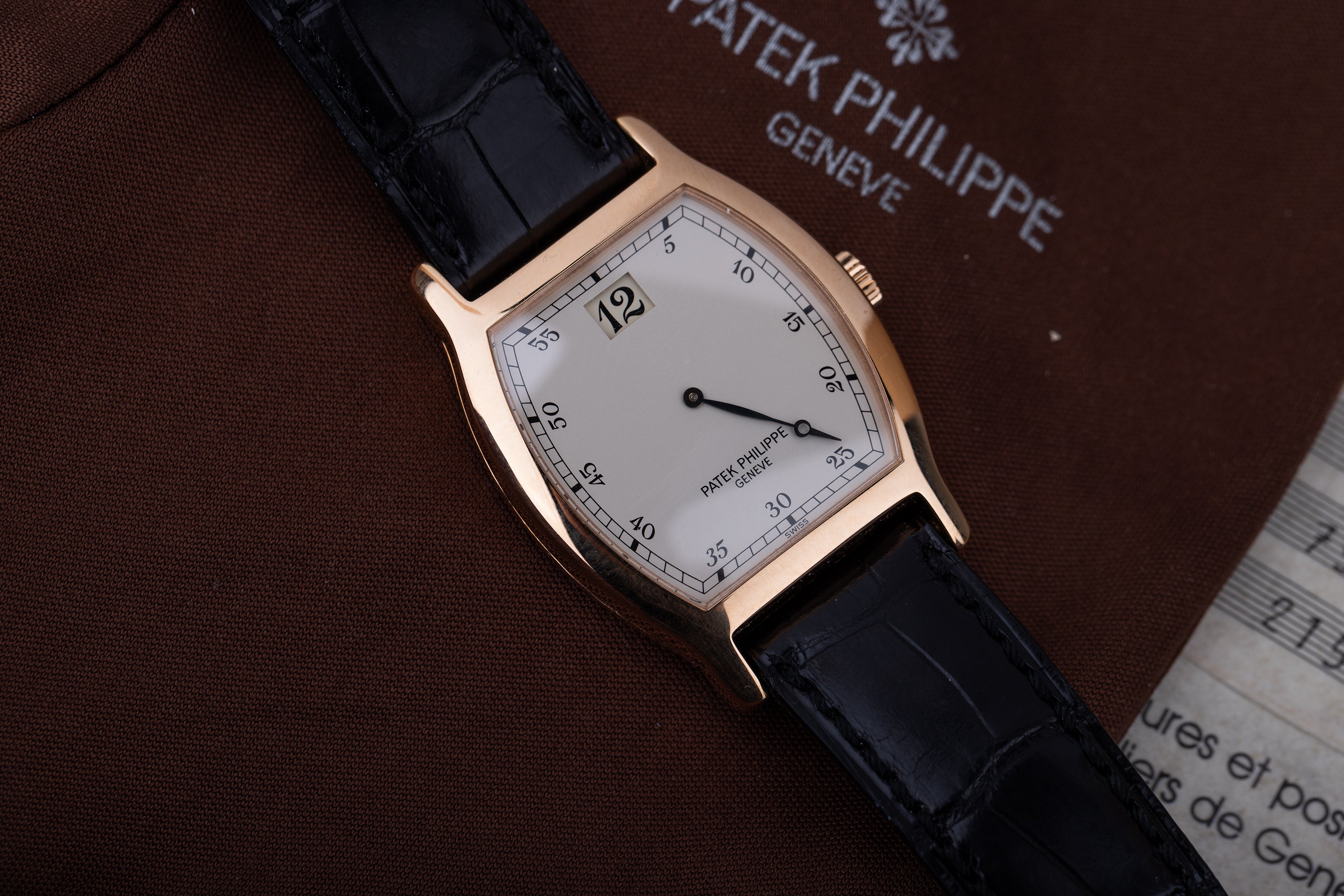 Patek Philippe Jump Hour | Limited Edition 150th Anniversary | REF. 3969R | 18k Rose Gold | Box & Papers | 1989 | Tonneau-Shaped Case