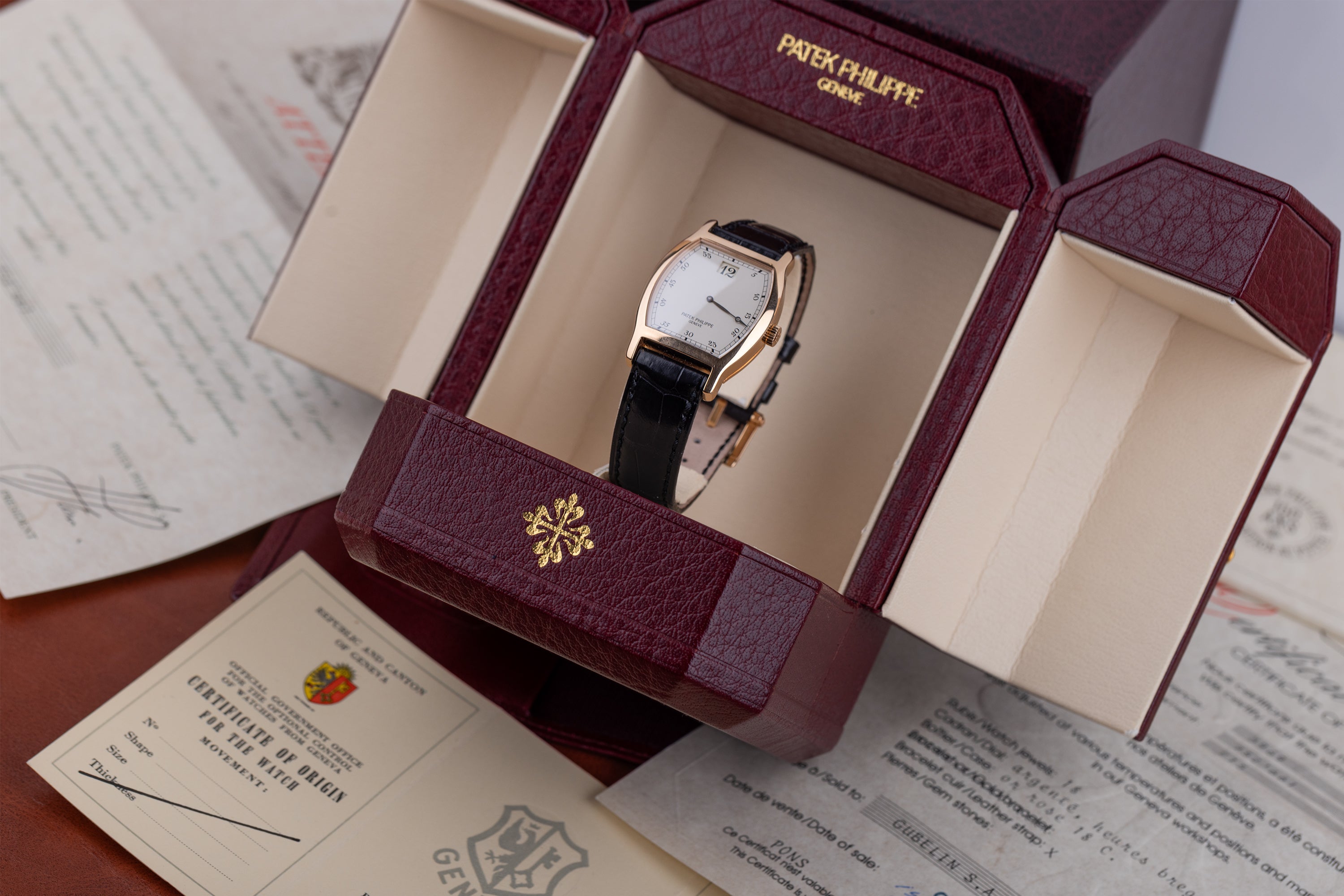 Patek Philippe Jump Hour | Limited Edition 150th Anniversary | REF. 3969R | 18k Rose Gold | Box & Papers | 1989 | Tonneau-Shaped Case