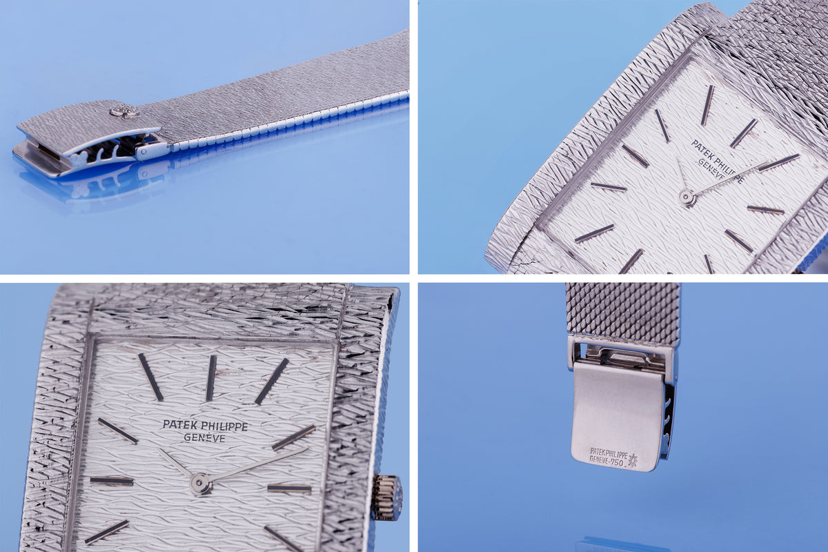 Patek Philippe Gondolo | REF. 3553/1 | Bark Finish | Manual Wind | 26mm | 18k White Gold | Circa 1970s