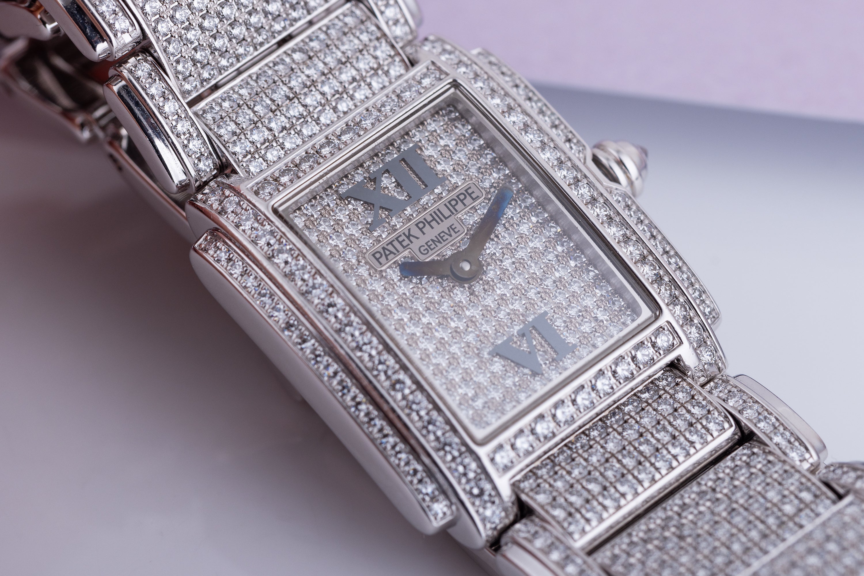 Patek Philippe Twenty-4 | REF. 4910G-001 | 18k White Gold | Full Pavé Diamonds