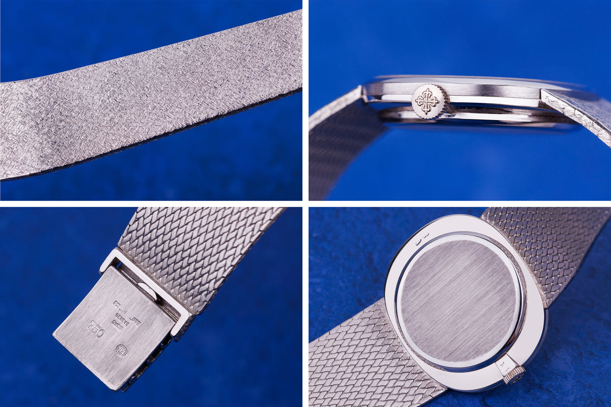 Rare 1970's Patek Philippe Ellipse | REF. 3745/2G | Unique Patina | 18k White Gold | 33mm | Service Papers - 2024