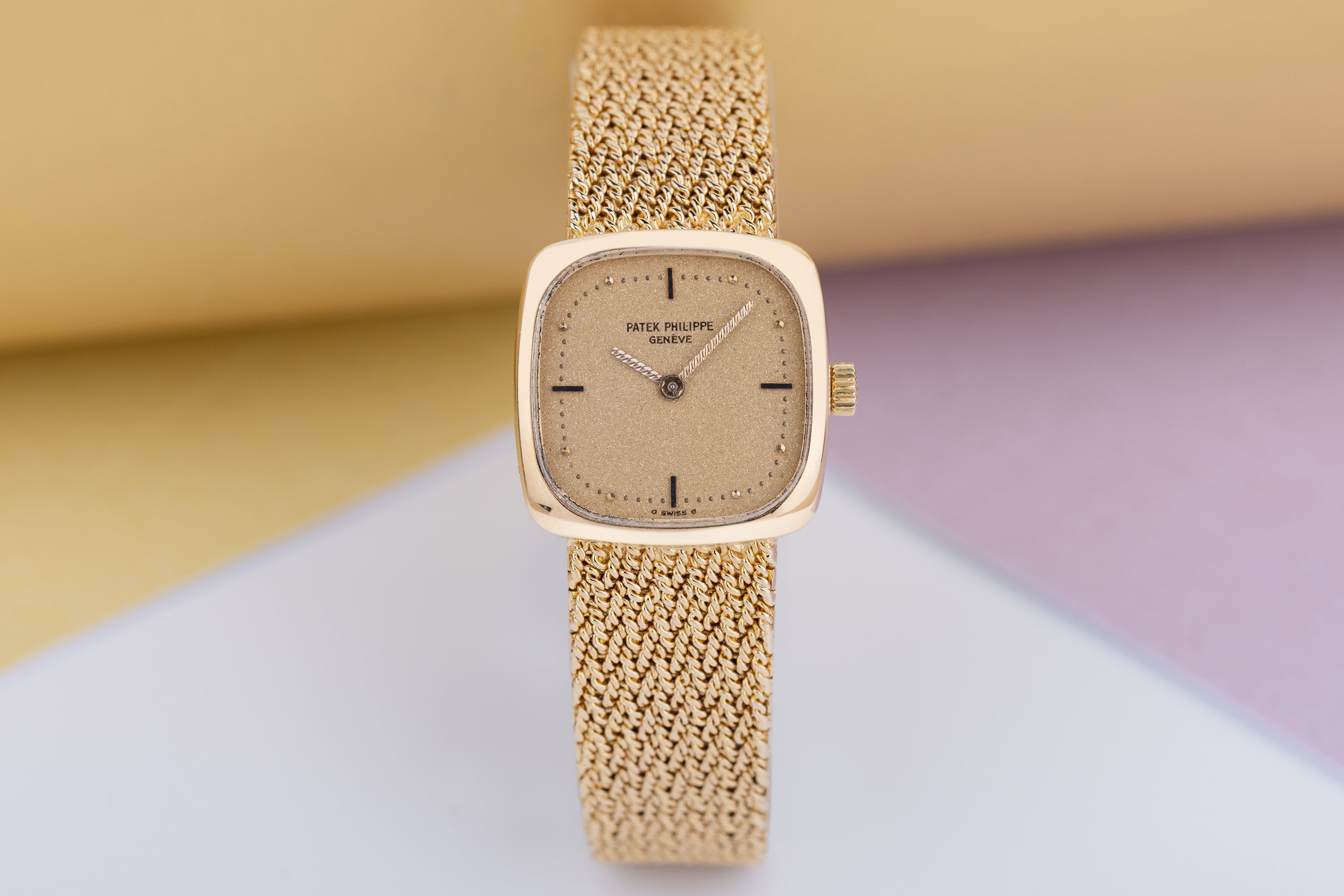 Patek Philippe Lady Square | REF. 4459/2 | 18k Yellow Gold | 'Stardust' Gold Dial | Circa 1980's