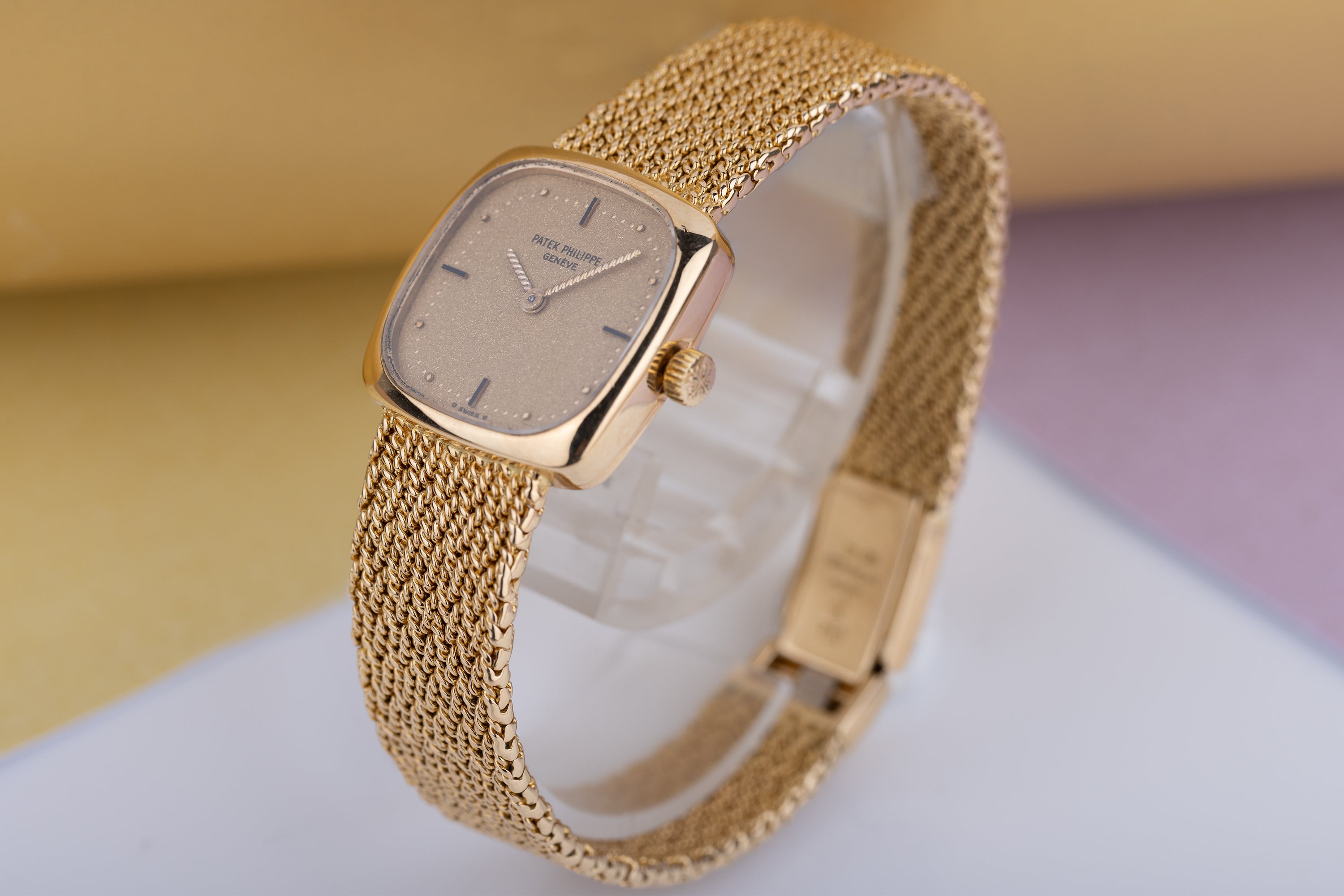 Patek Philippe Lady Square | REF. 4459/2 | 18k Yellow Gold | 'Stardust' Gold Dial | Circa 1980's