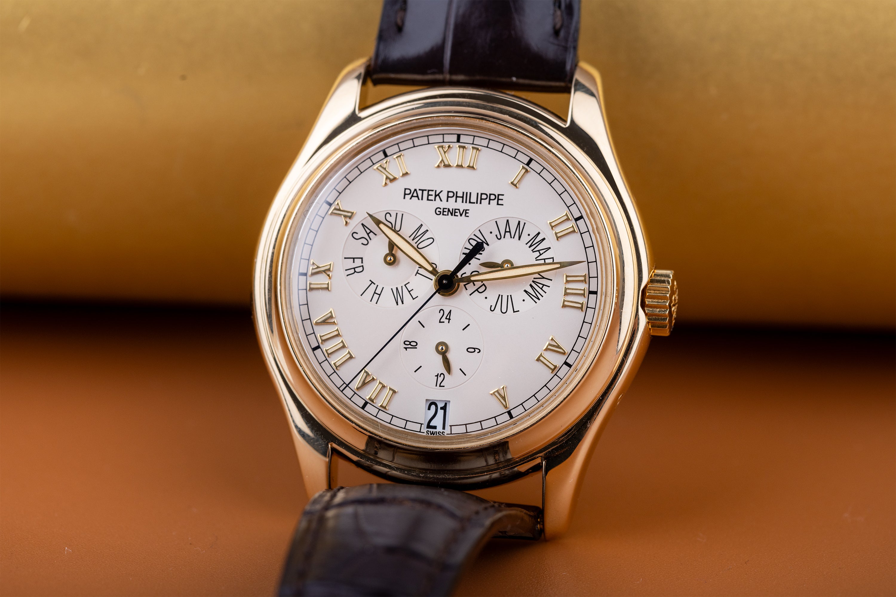 Patek Philippe Annual Calendar | REF. 5035J-001 | 18k Yellow Gold | Box & Papers | 2003 | White Dial