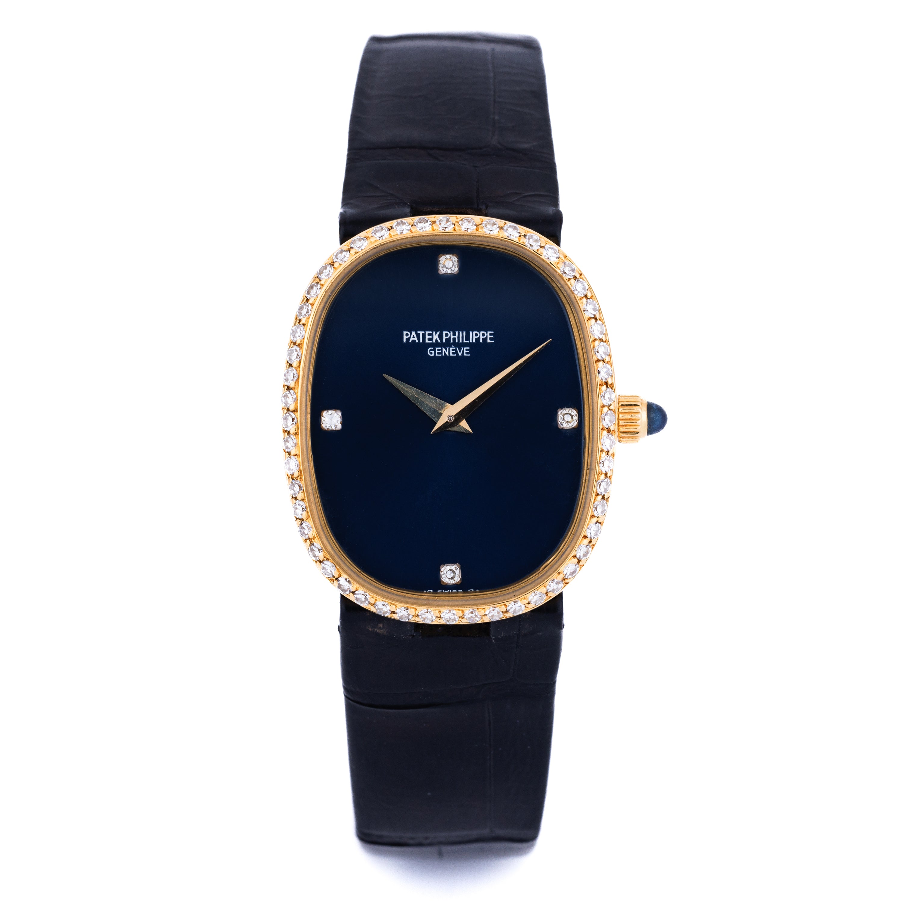Patek Philippe Ellipse Lady | REF. 4382 | Blue Diamond Dial | 18k Yellow Gold | 23mm