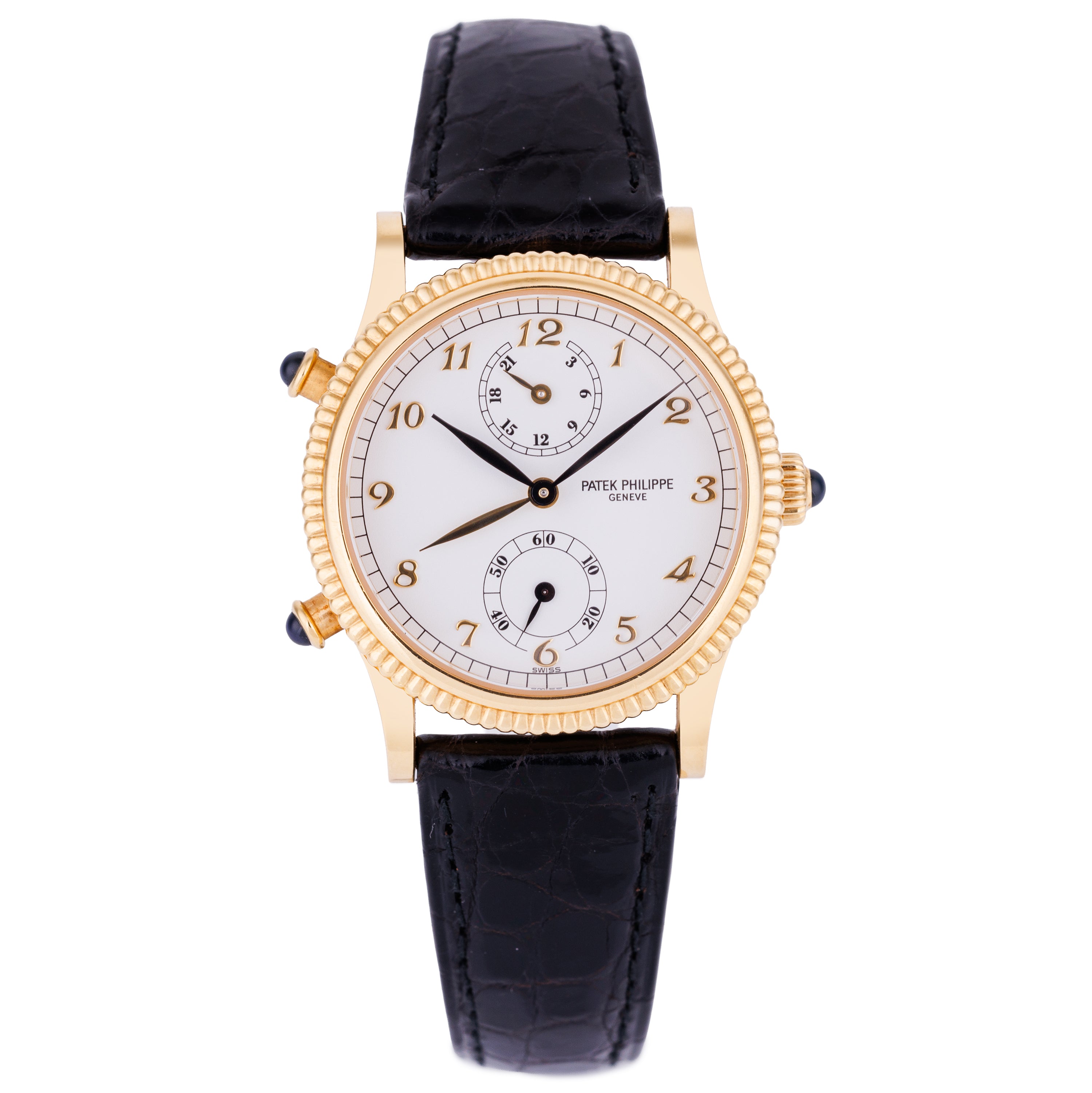 Patek Philippe Calatrava Travel Time | REF. 4864 | 18k Yellow Gold | White Dial | 29mm | Manual Wind | 1990s