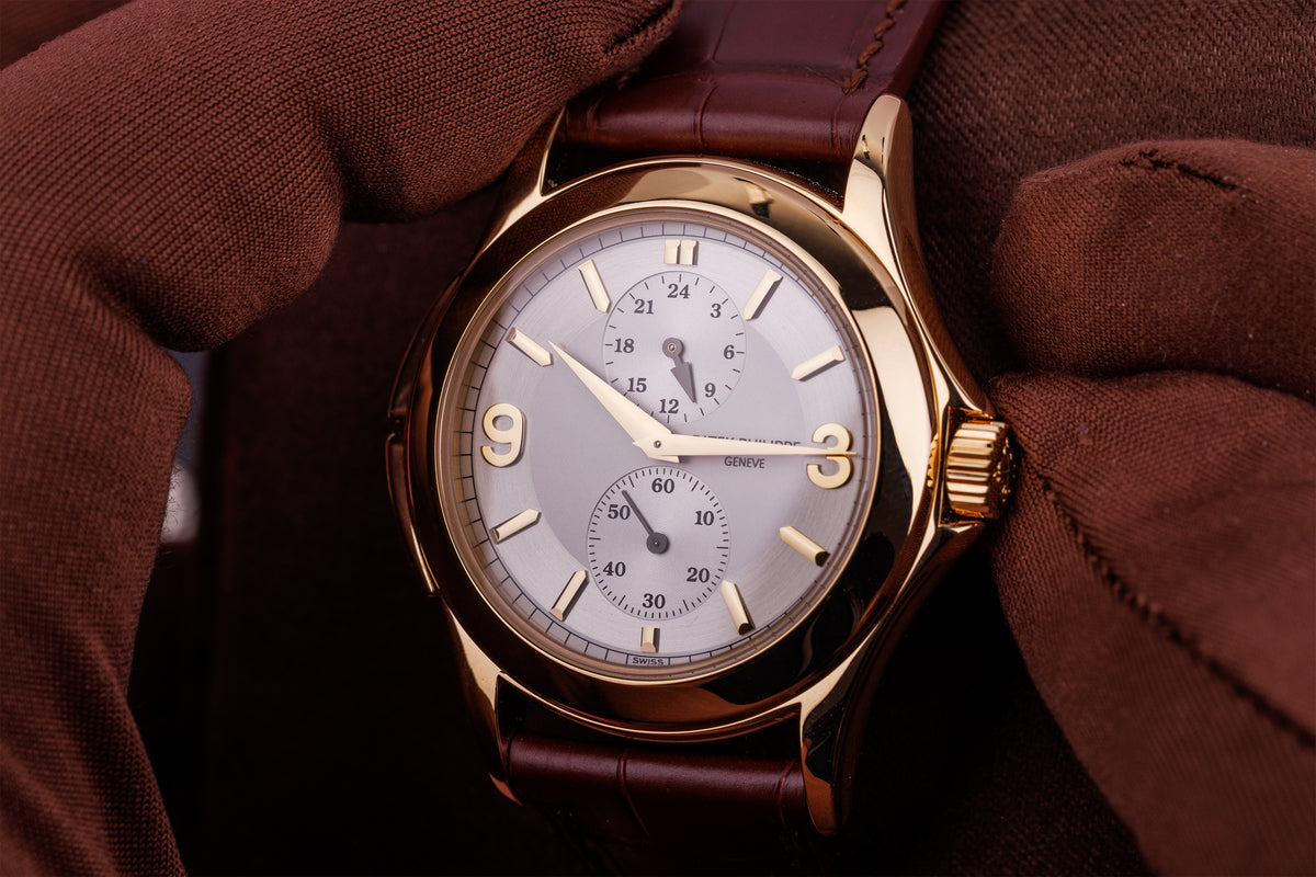 Patek Philippe Calatrava Travel Time | REF. 5134J-011 | 18k Yellow Gold | 37mm | Box & Papers, 2009 | Patek Service, 2024 - Unworn since